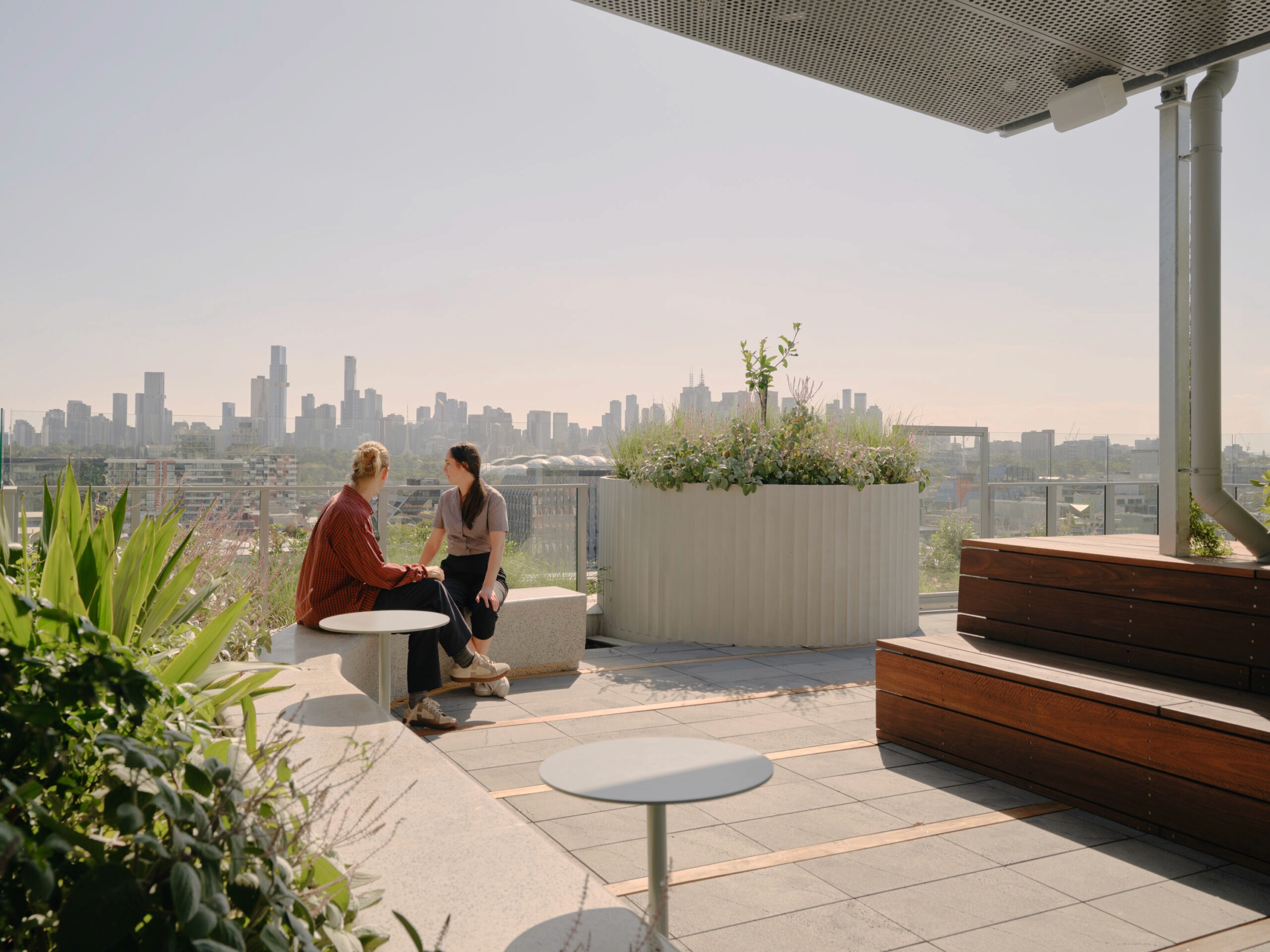 Close-up of layered sandstone texture with warm lighting
