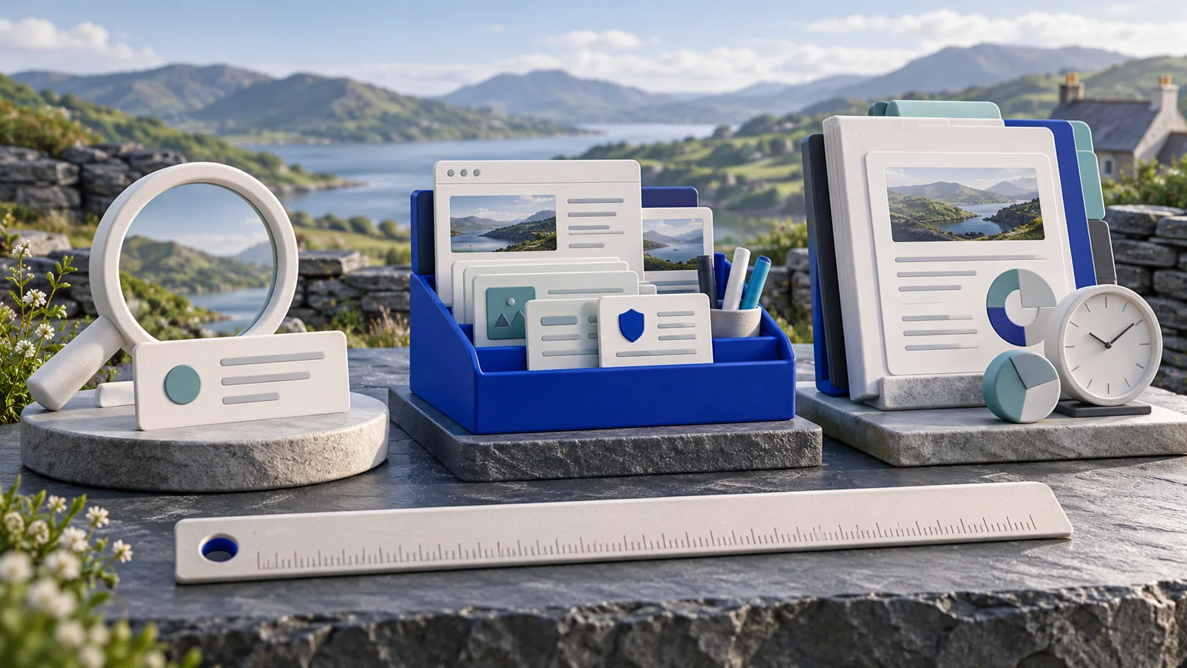 Three toolkits comparing monitoring, website improvement and reporting needs for a Welsh business.