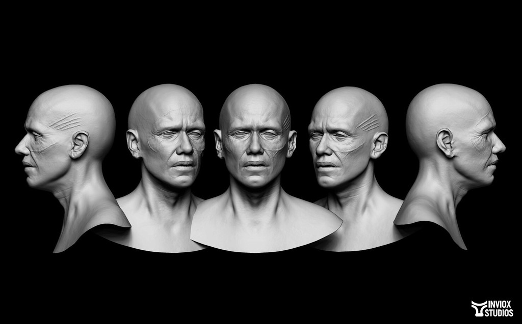 Tamacti Jun, See Series face 3d model sculpting