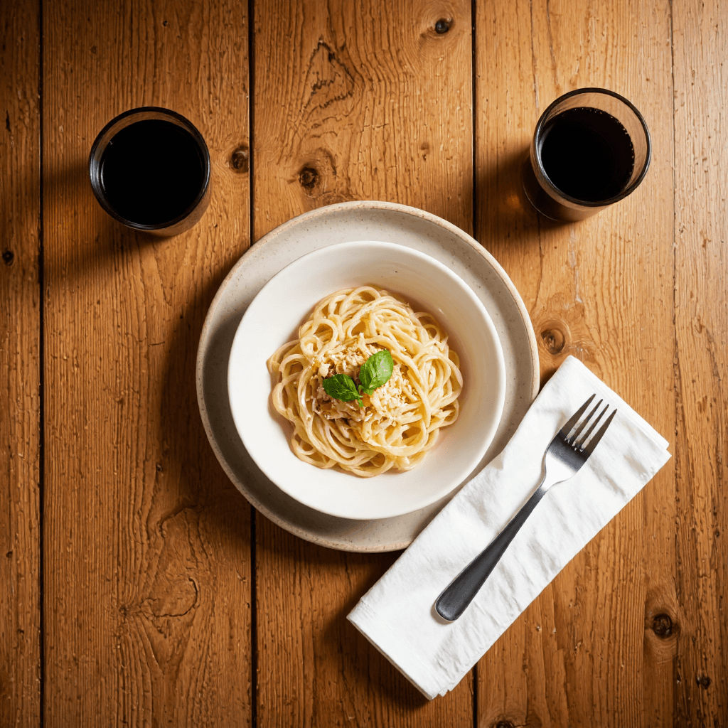 product photography of a bowl of noodles