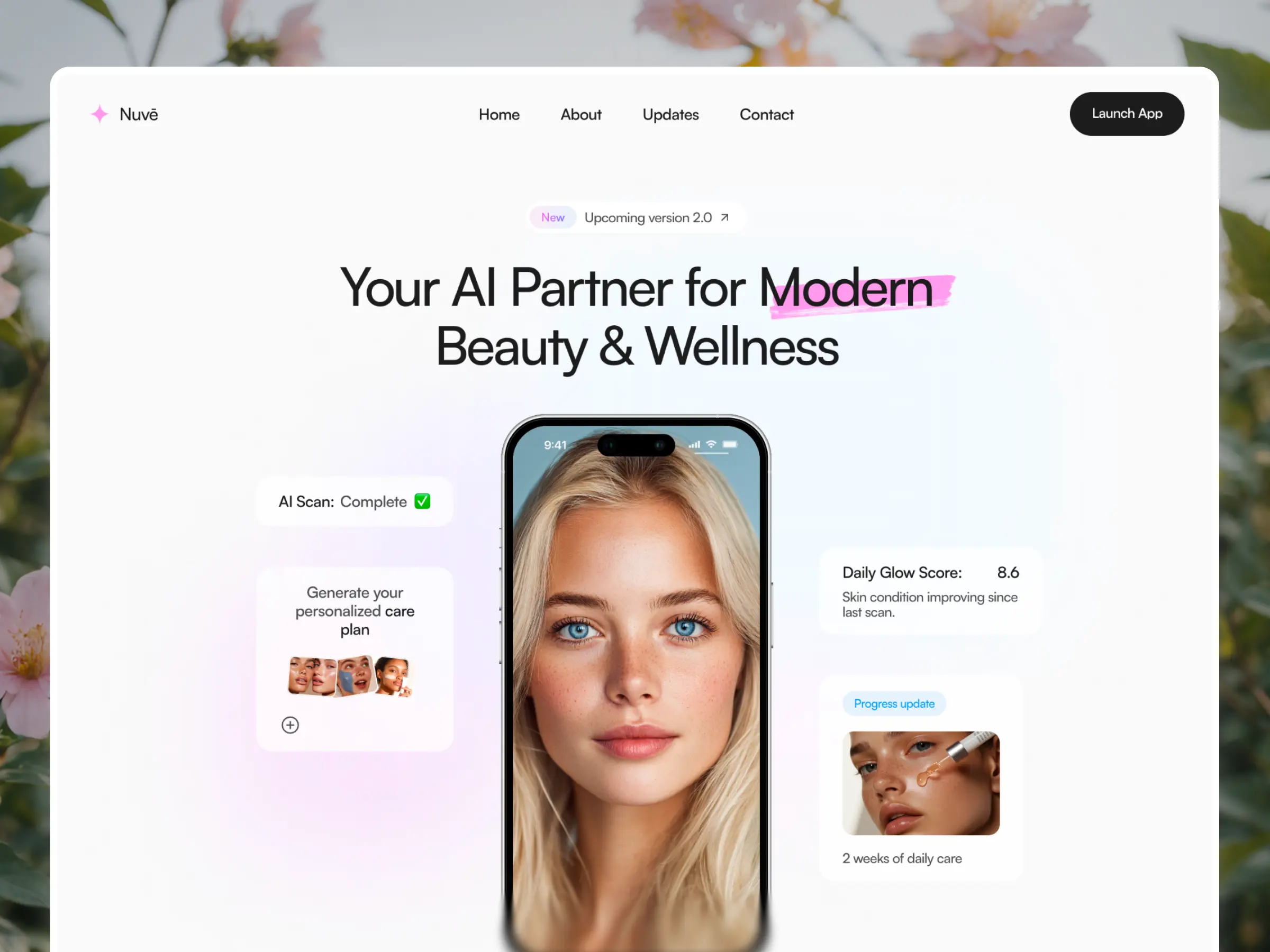 Creative website layout with large imagery and typography