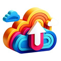 Um botão de upload colorido