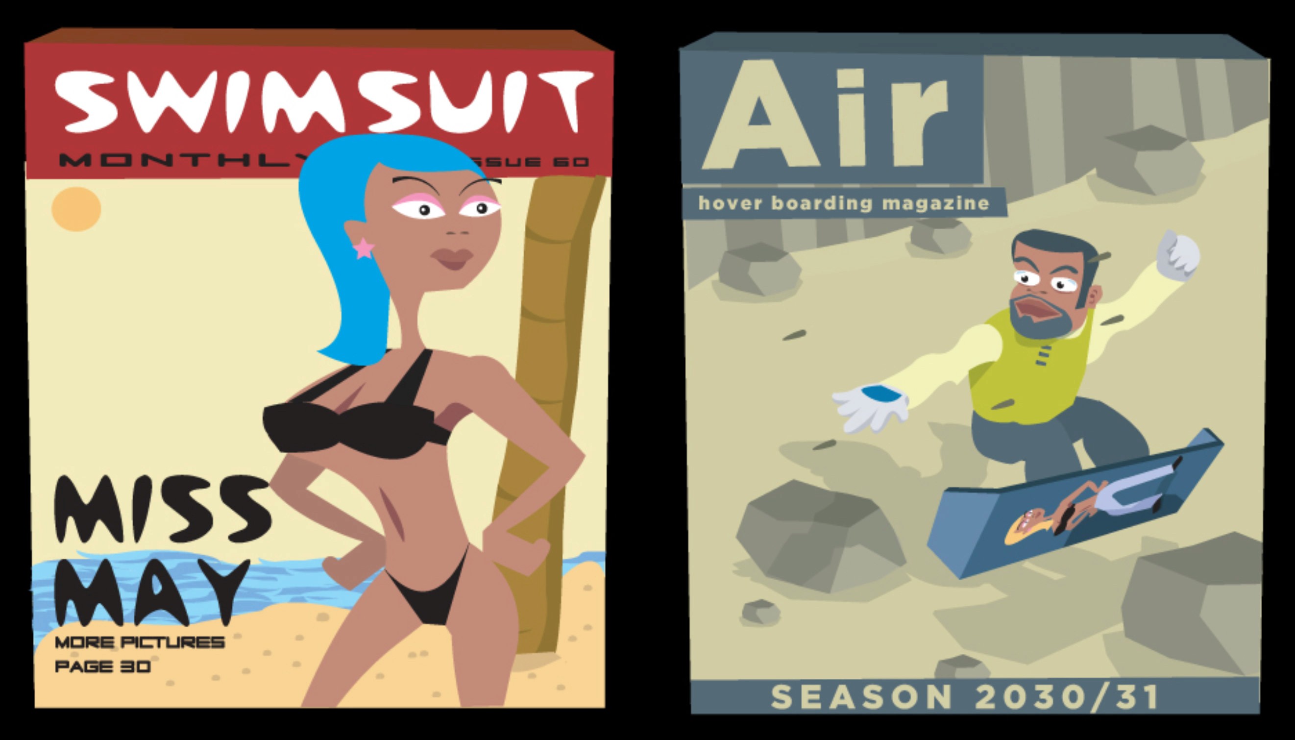 Illustration of Jonny Solar's favourite magazines