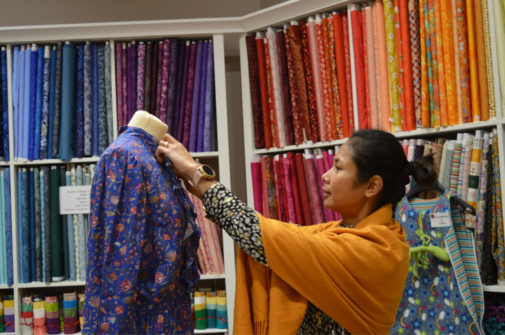 Rayon tissus boutique au petit fil