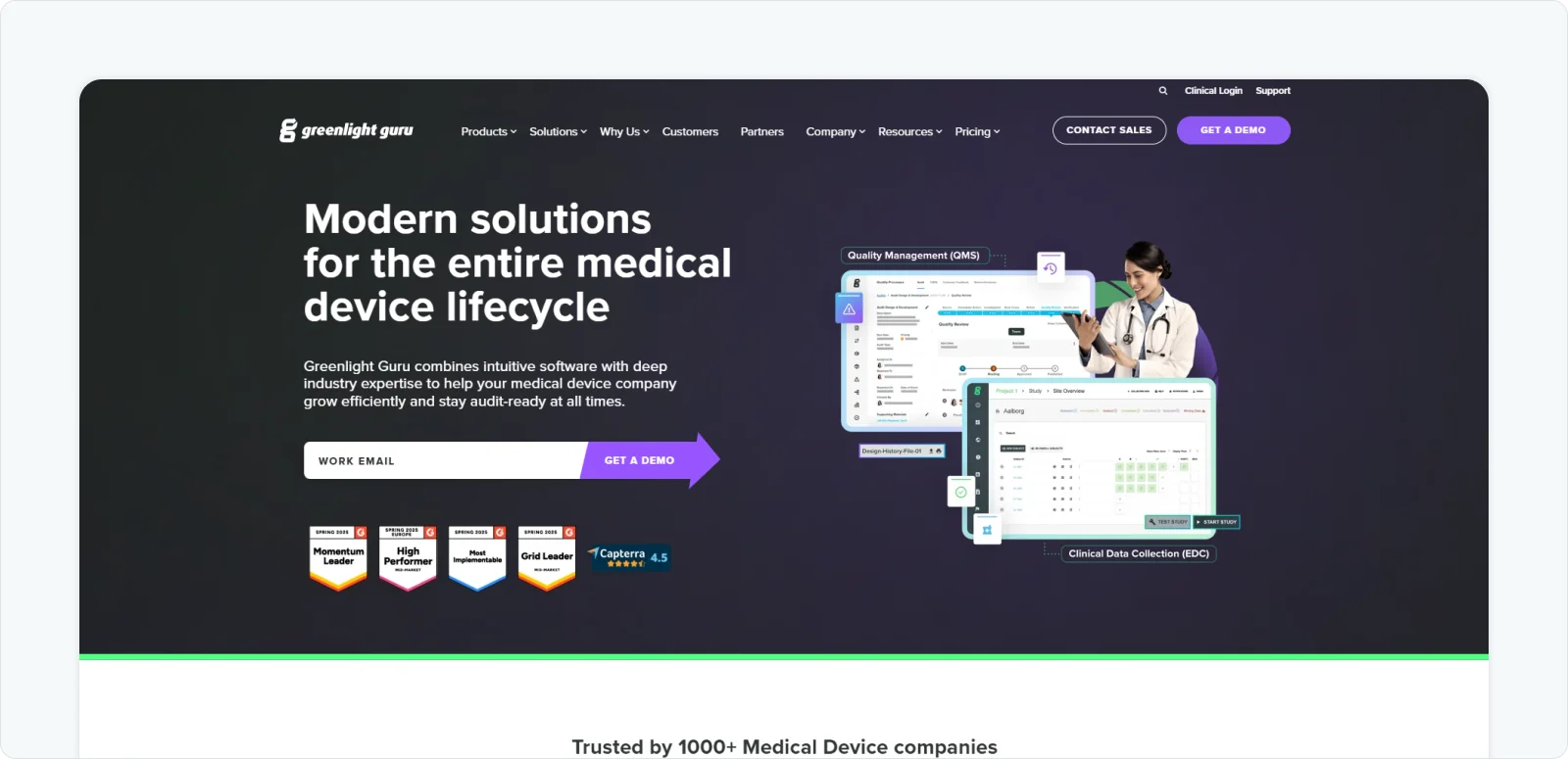 greenlight-guru-homepage