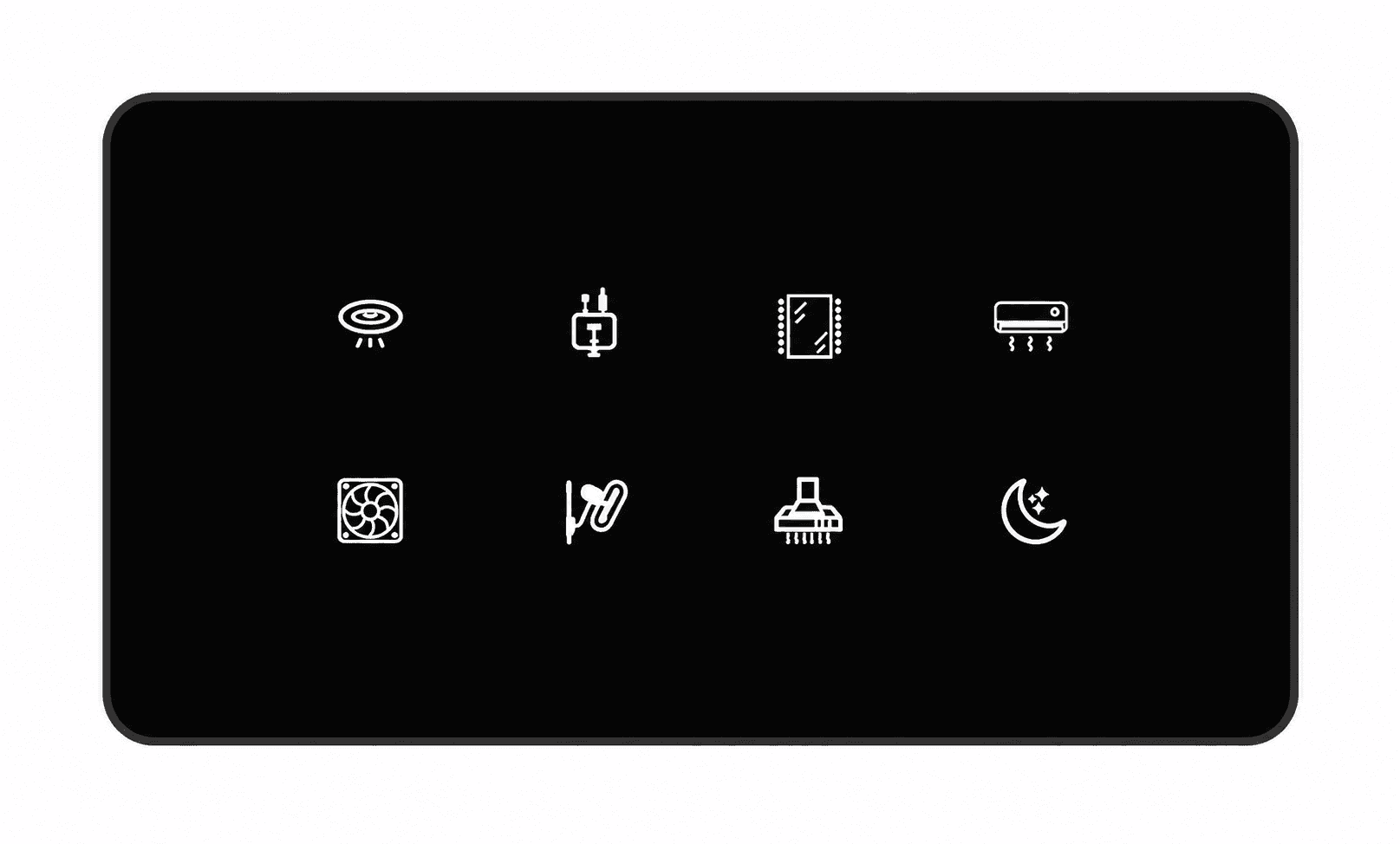 New Tixa black glass touch-panel design