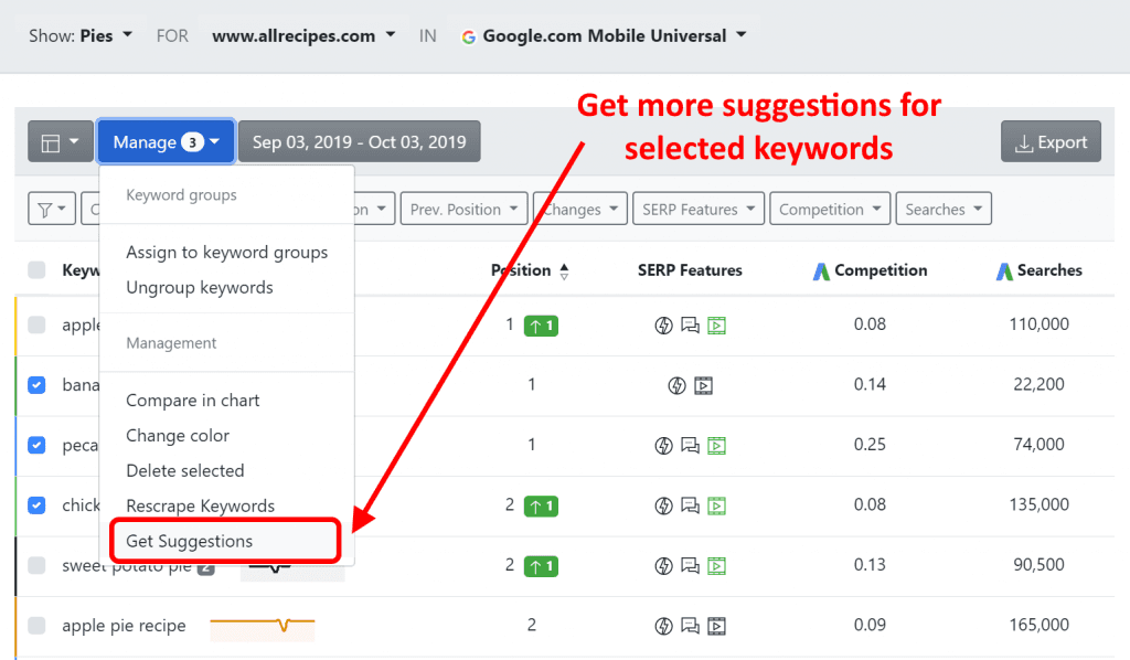 advanced web ranking, more keyword suggestions.