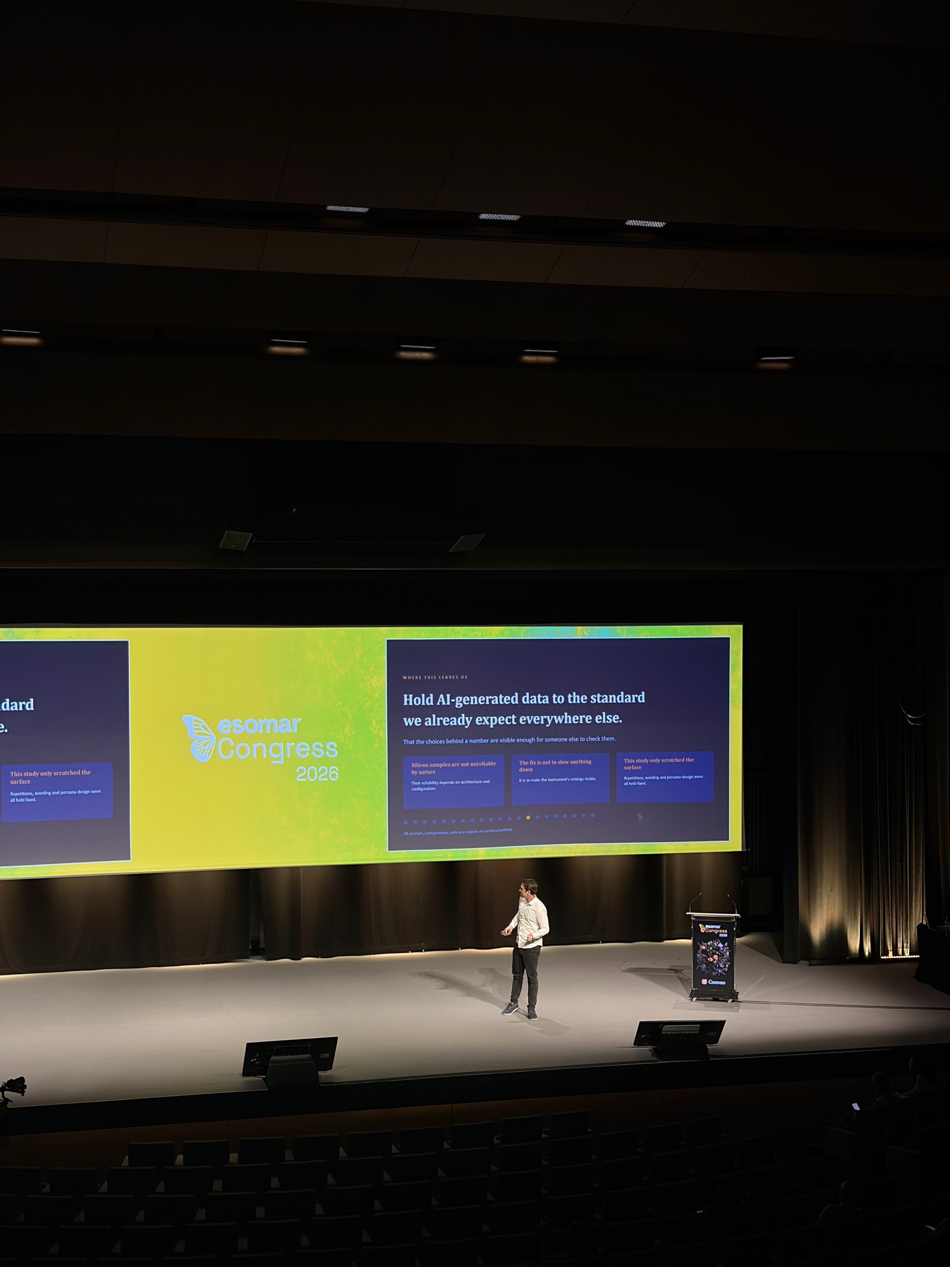 Jan Polisensky at Esomar Congress 2026 presenting Tuned to Fit