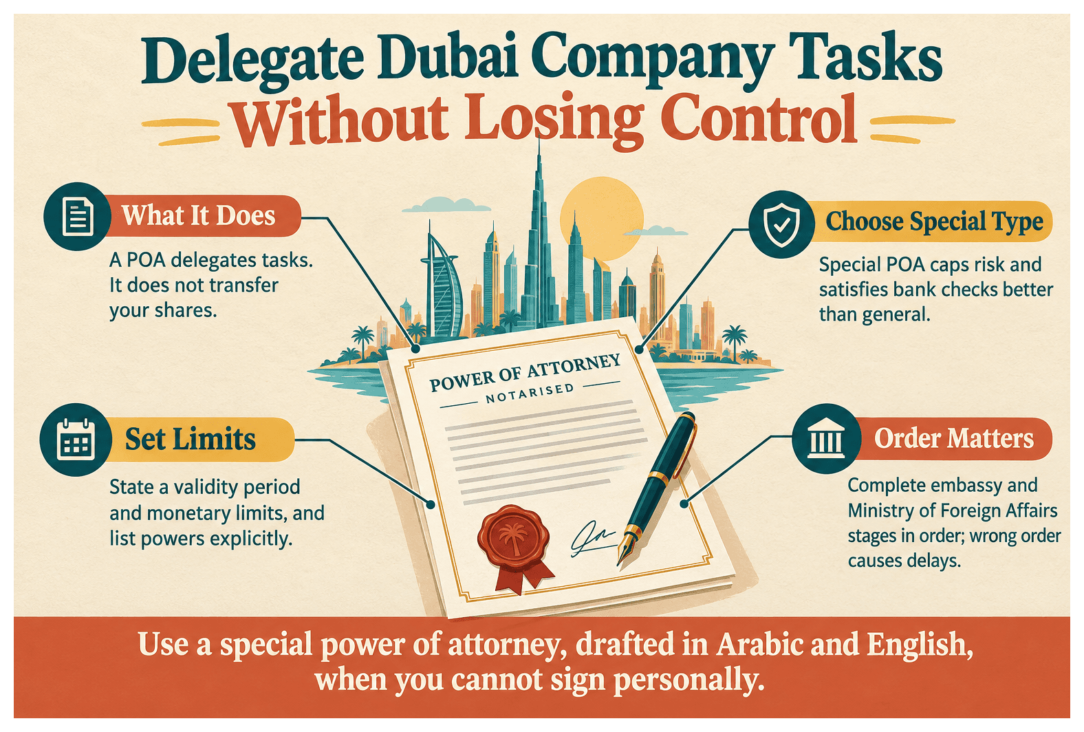 Infographic: What Is a Power of Attorney and When to Use One for a Dubai Company