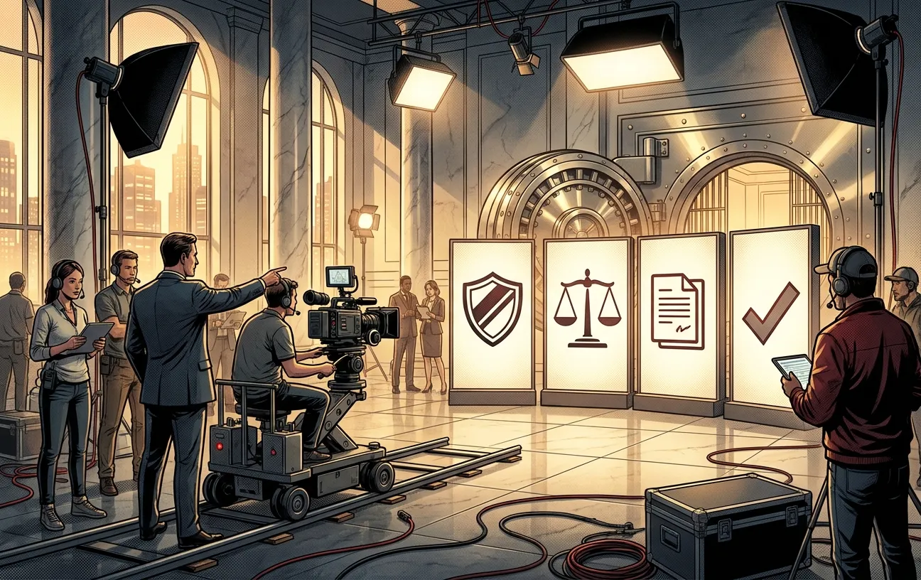 Film set capturing RockN' Socials, a leading digital marketing agency project.
