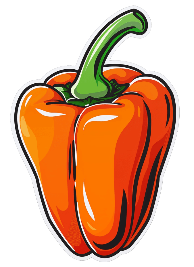 vector orange pepper