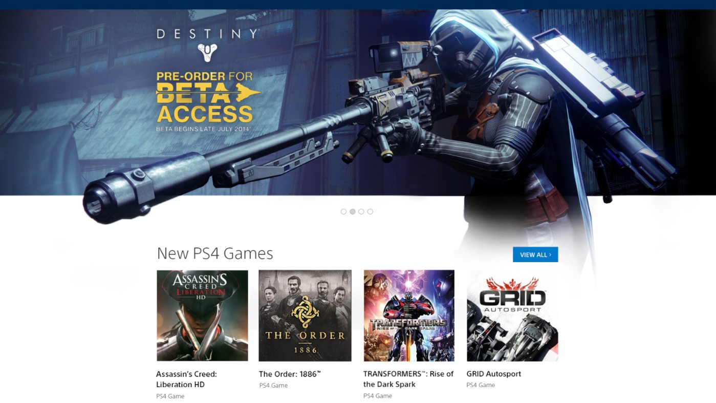 PS Store web preview