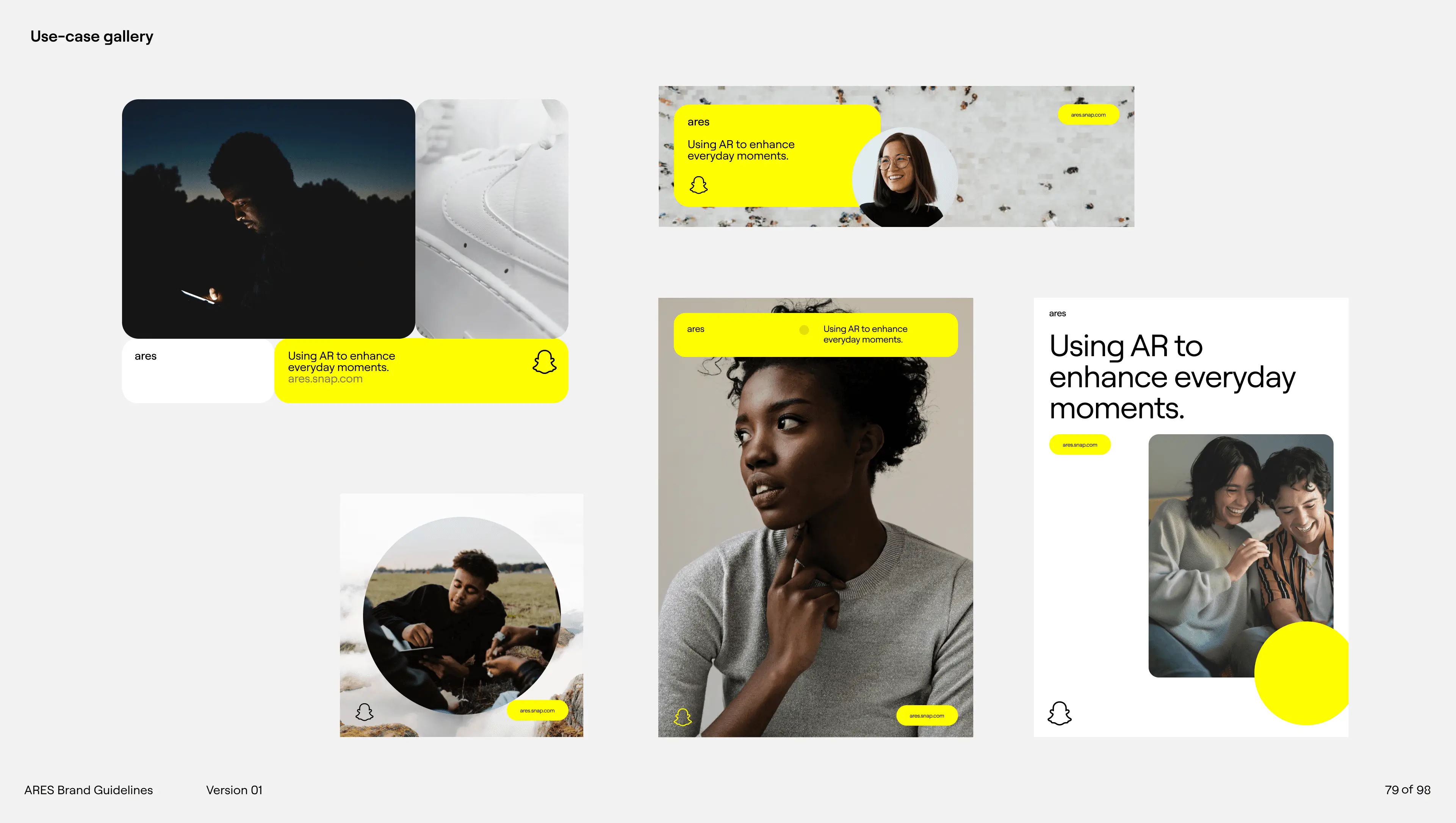 ARES project credits — Snap Inc., brand designer + design systems lead