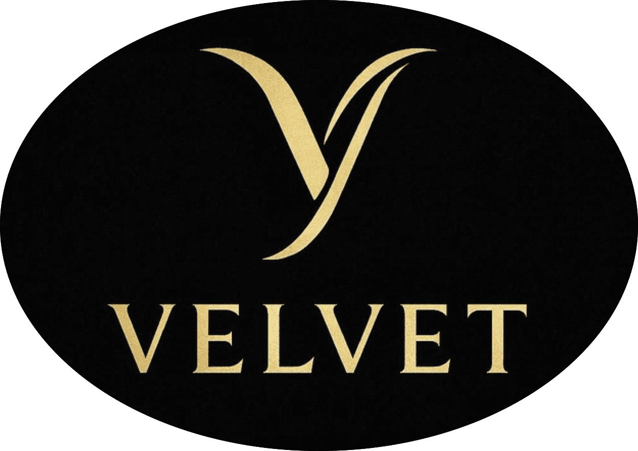 Logo noir et doré de Velvet - Oracle