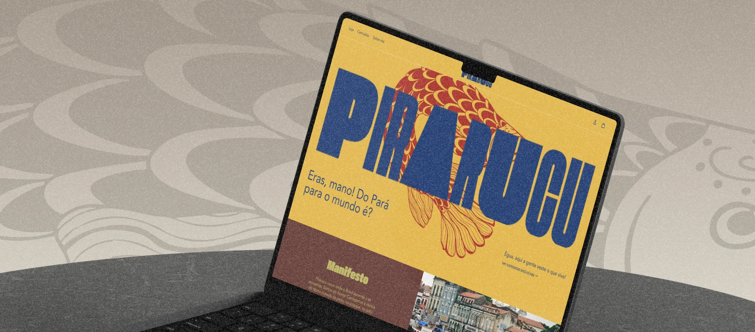Home do e-commerce da Pirarucu Streetwear, marca de streetwear de Belém do Pará.