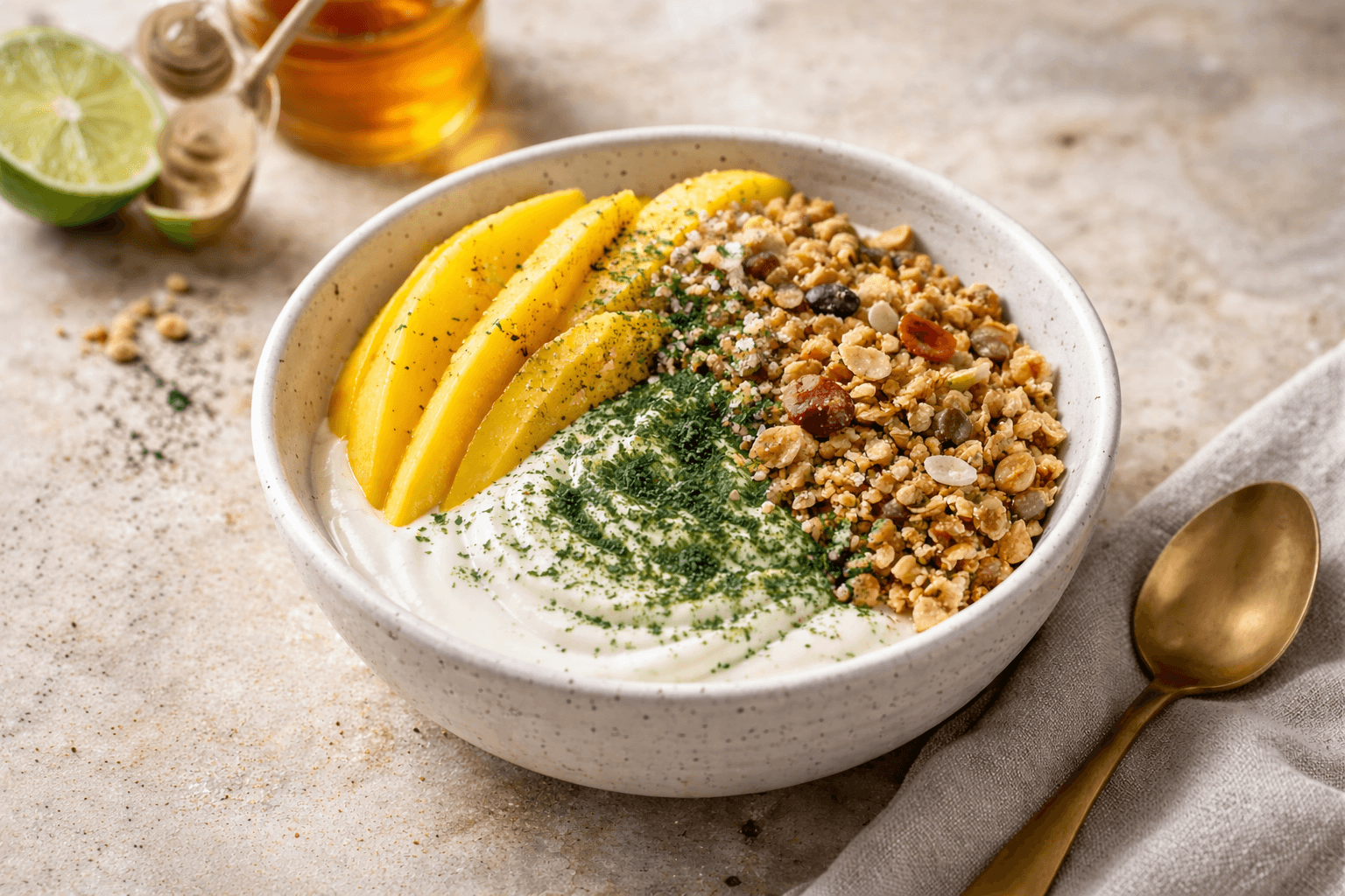 Yoghurt bowl spirulina