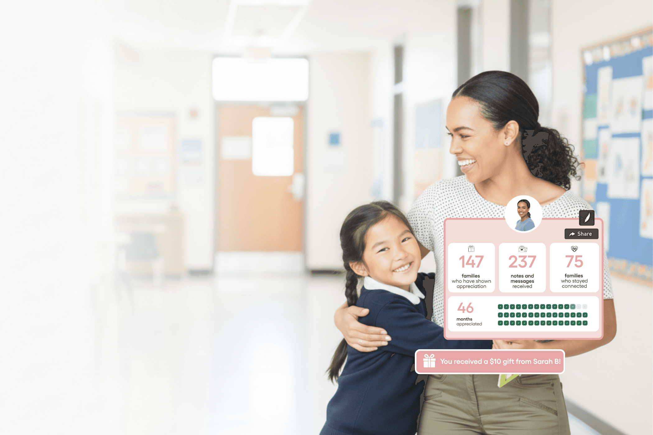 Kina homepage hero image with a happy family running on the beach, illustrating tuition rewards and payment flexibility
