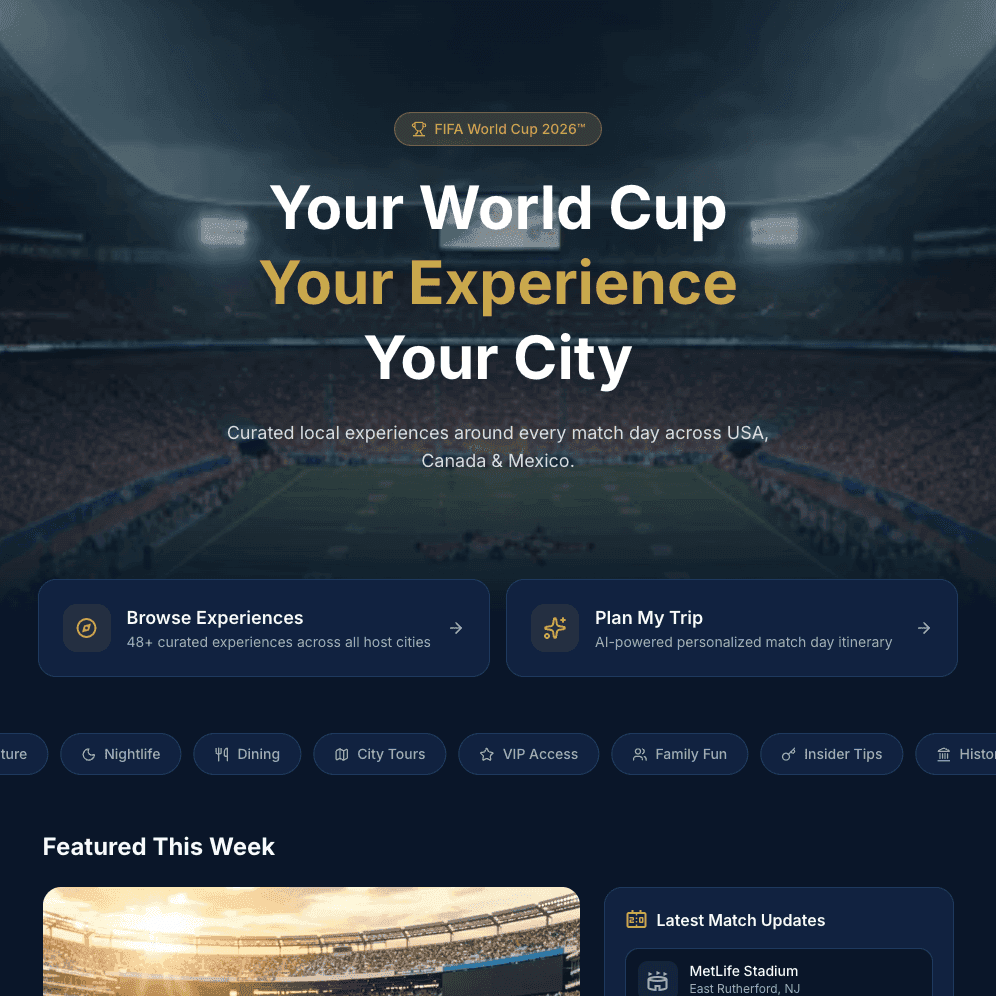 Personalized AI matchday itinerary on FANZONE