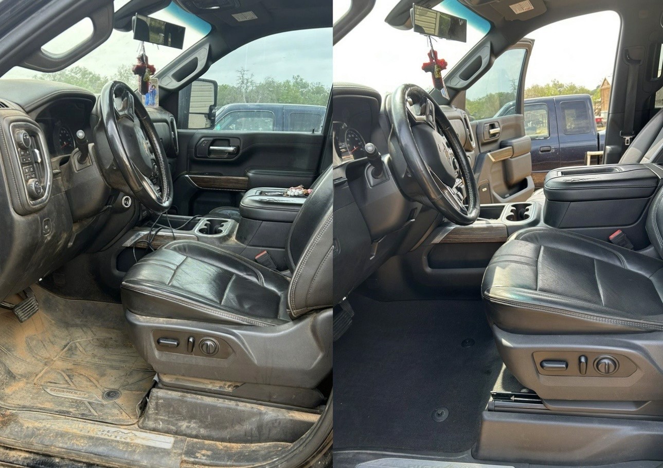 Fleet vehicle interior reconditioning deep cleaning