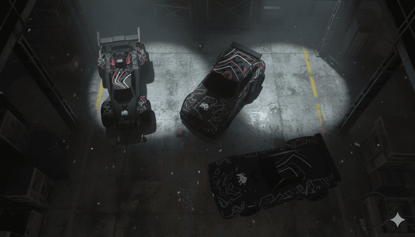 Image of 3 race car drivers infront of a racecar