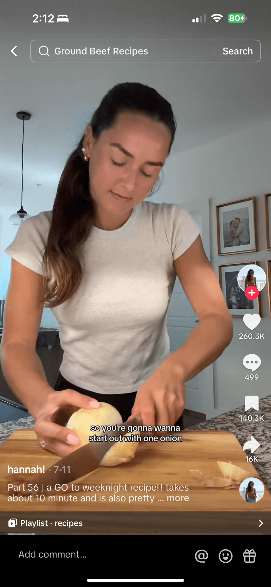 tiktok screenshot ground beef recipe