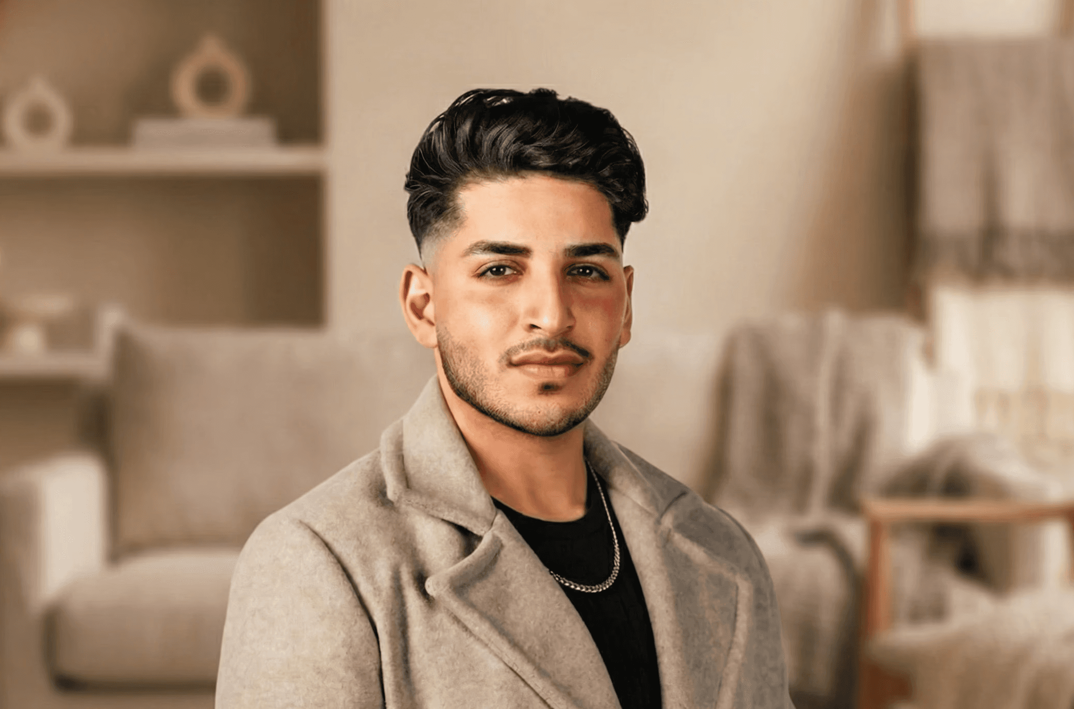 Portrait of Sophia Martinez, Creative Director at Vistaire, smiling outdoors with a tablet.