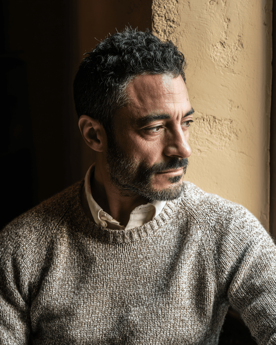 A portrait image of a man