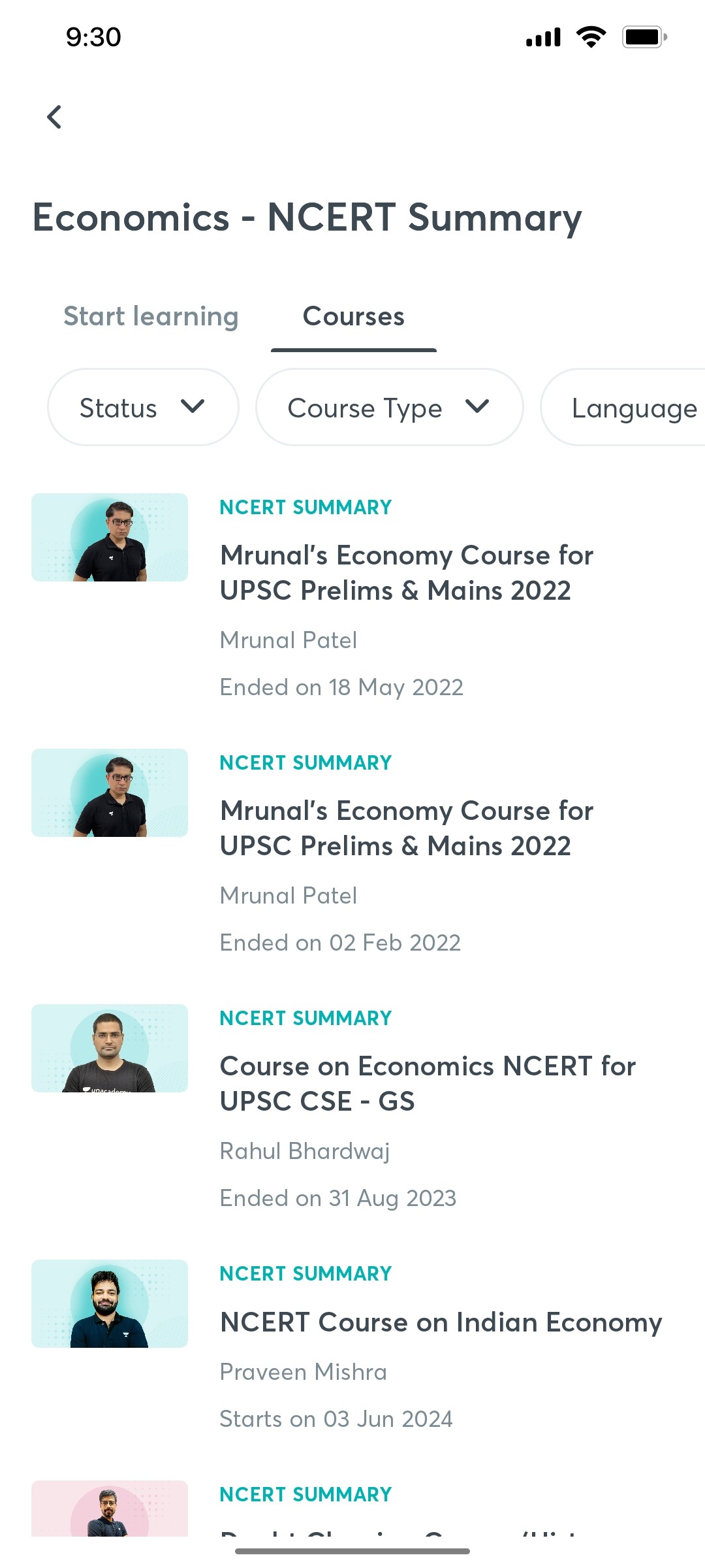 Unacademy Courses