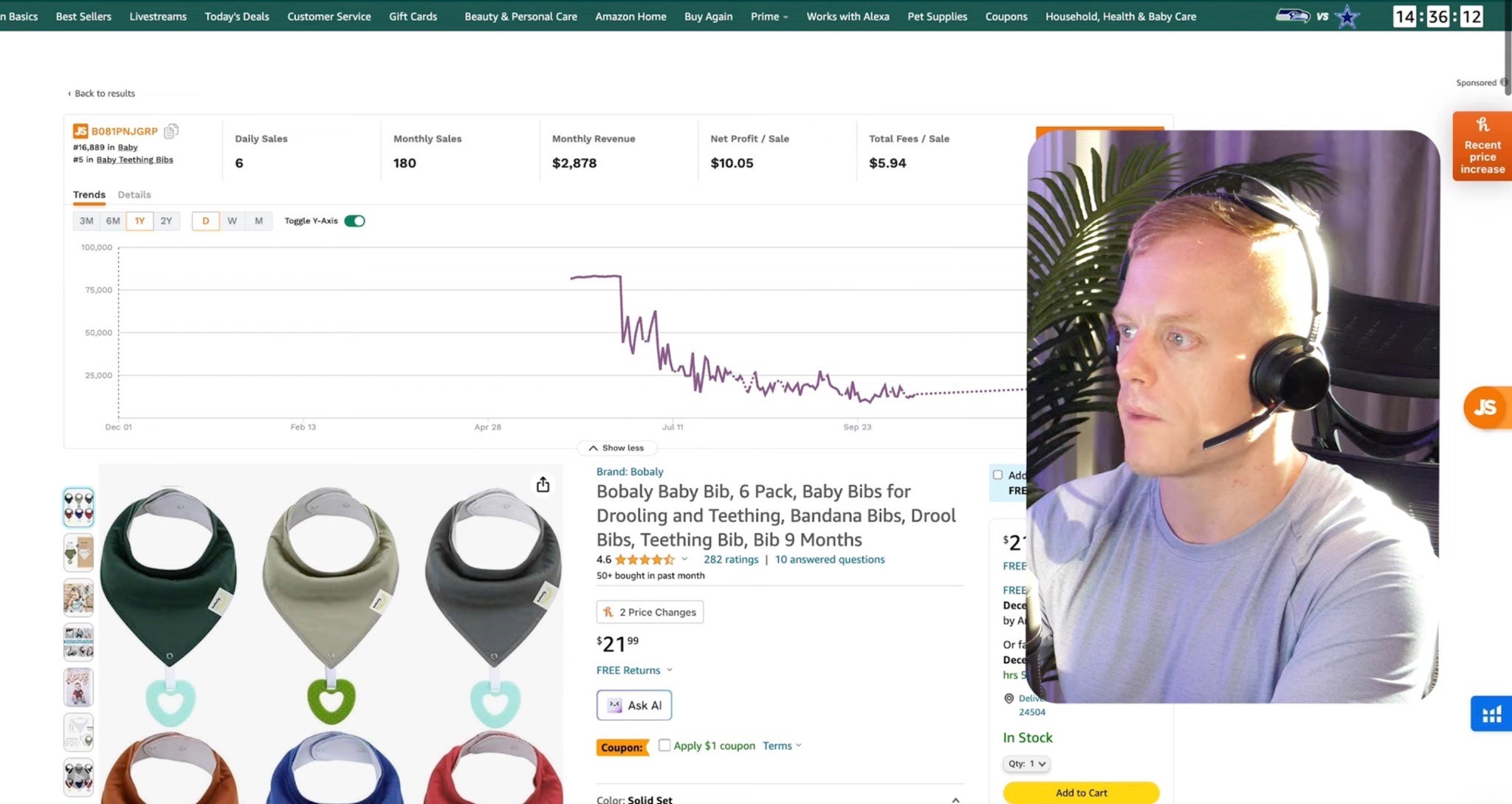 Record Main KPIs for Amazon Listing audit