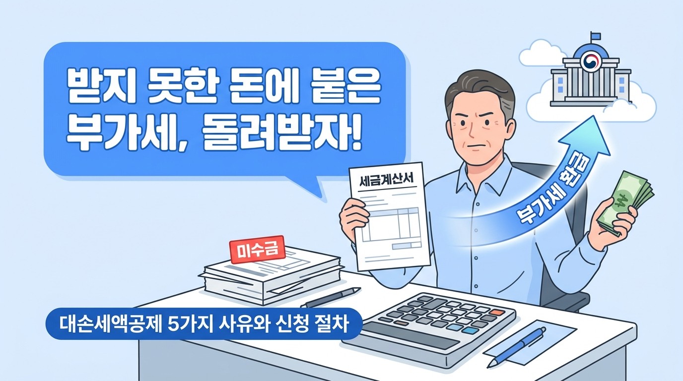 받지 봇한 부가세 돌려받는 법 - 대손세액공제