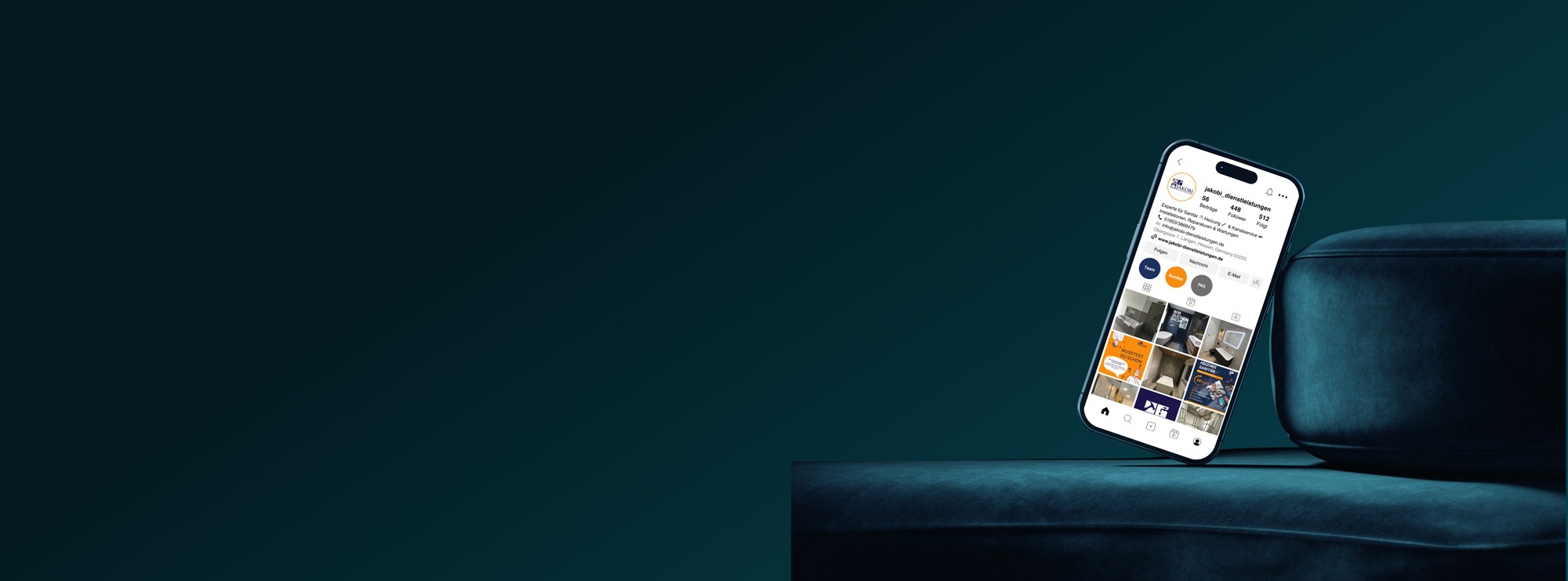 Instagram Account von Jakobi Dienstleistungen.