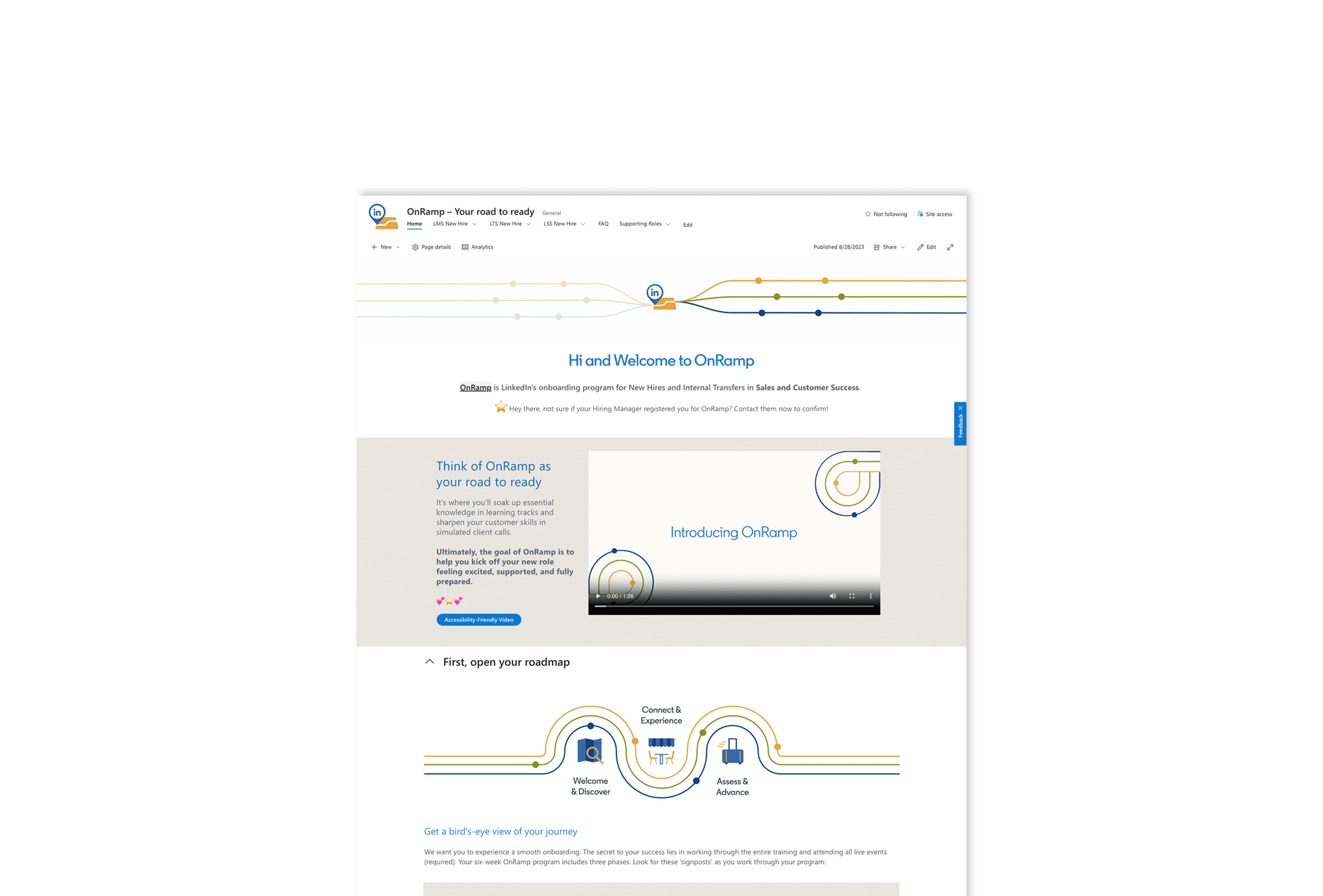 A two screens of the home page of the website