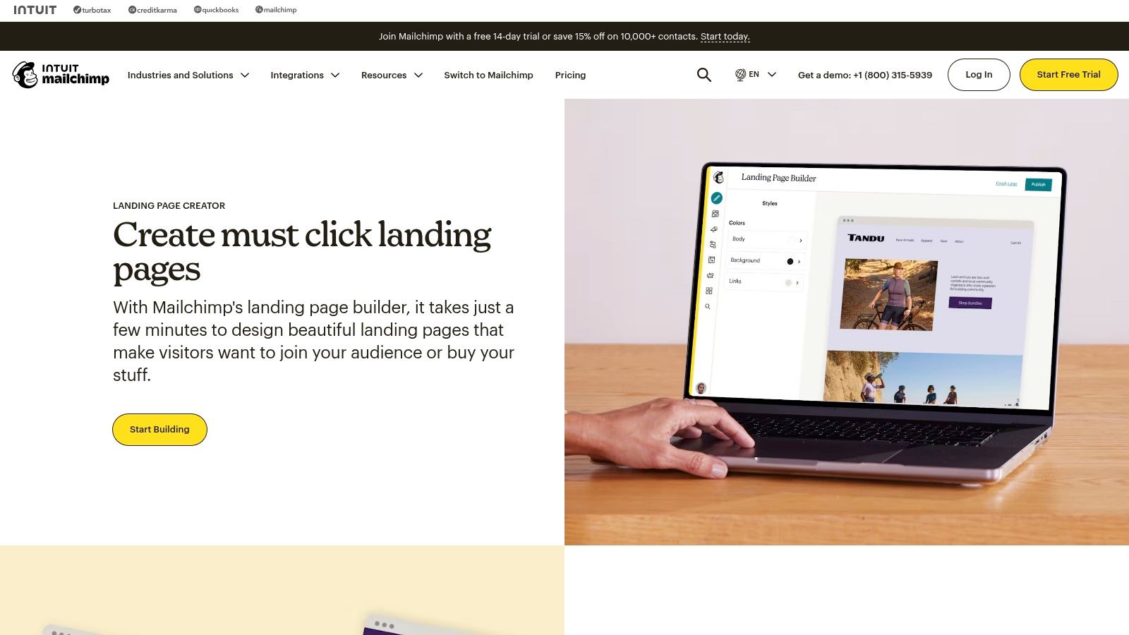 Mailchimp Landing Pages