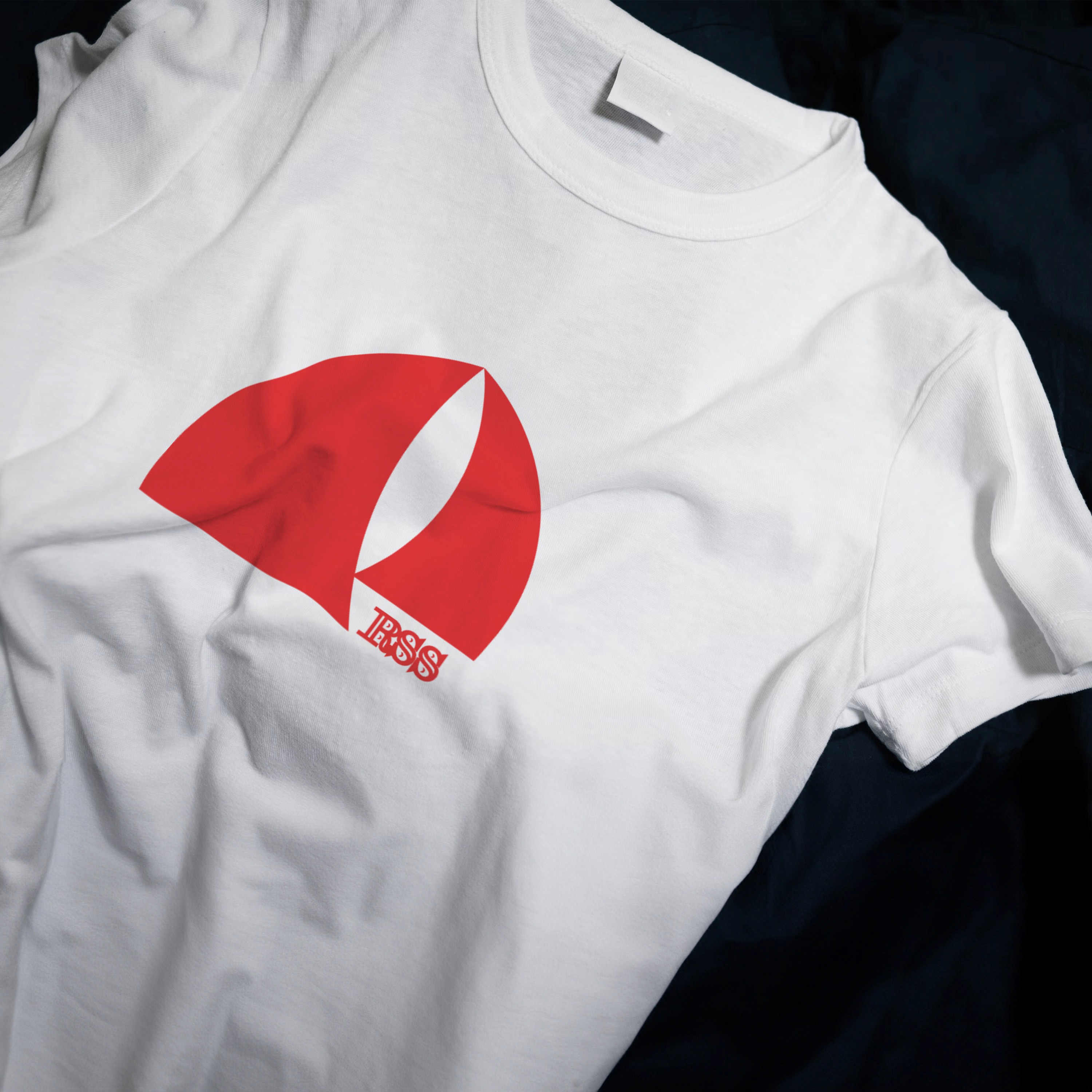 T-Shirt with Roman's Scarlet Sail Lockup
