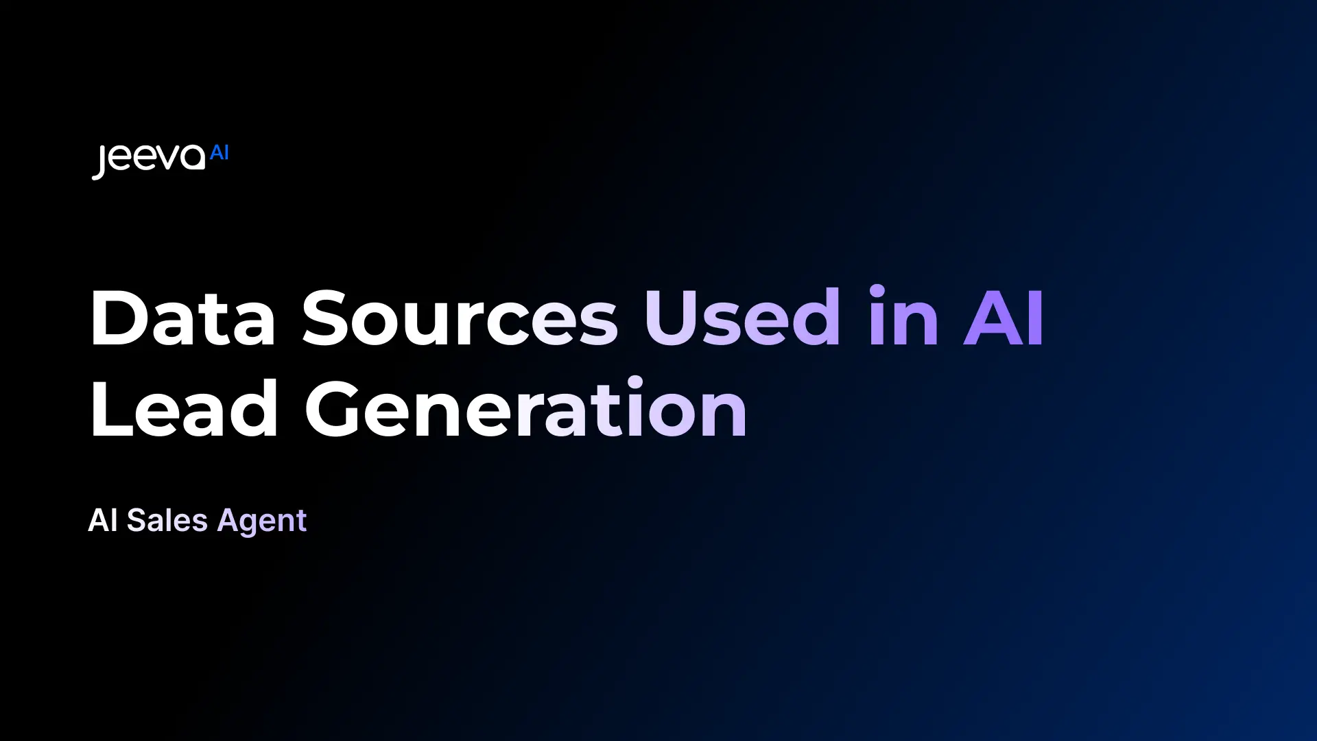 Data Sources Used in AI Lead Generation 