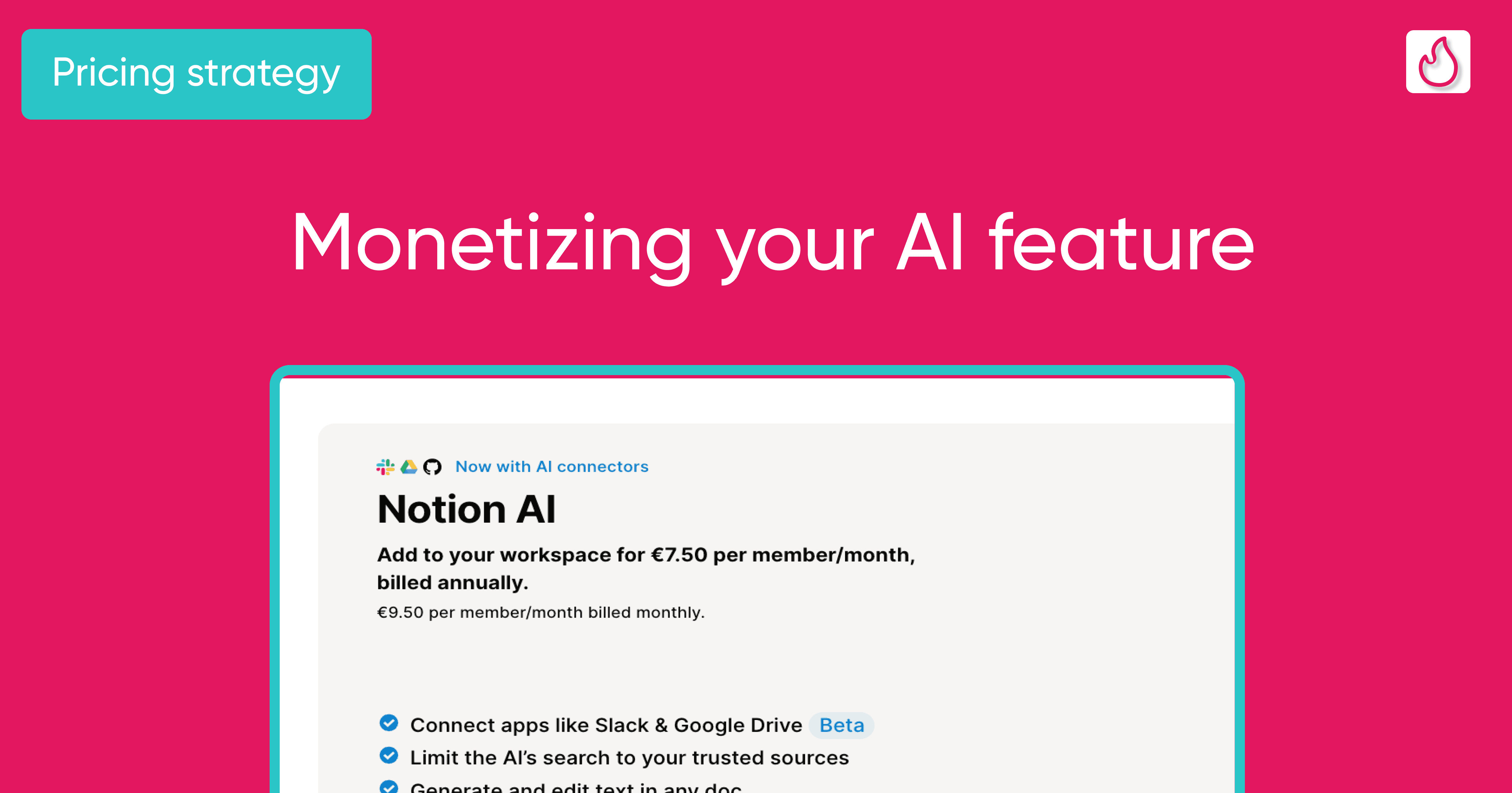 Moneting your AI feature