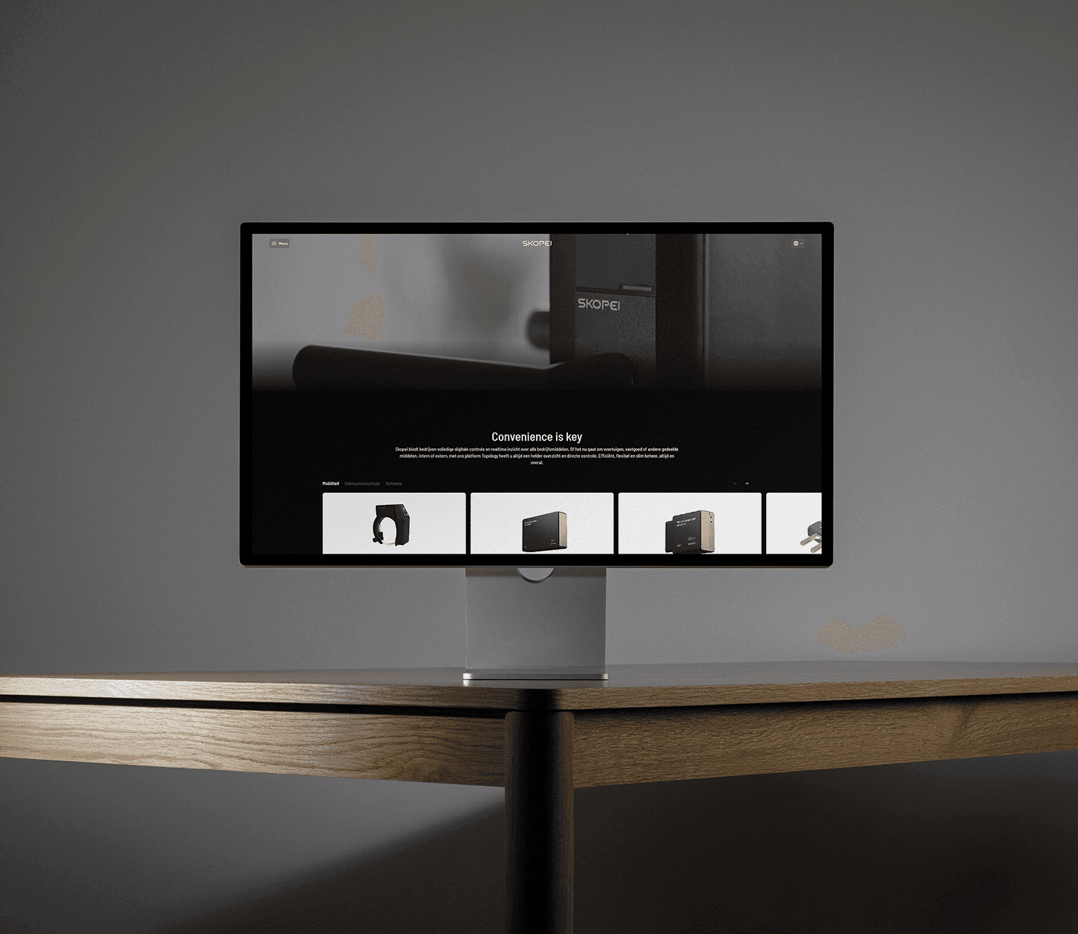 Mockup shot of the new site for Skopei