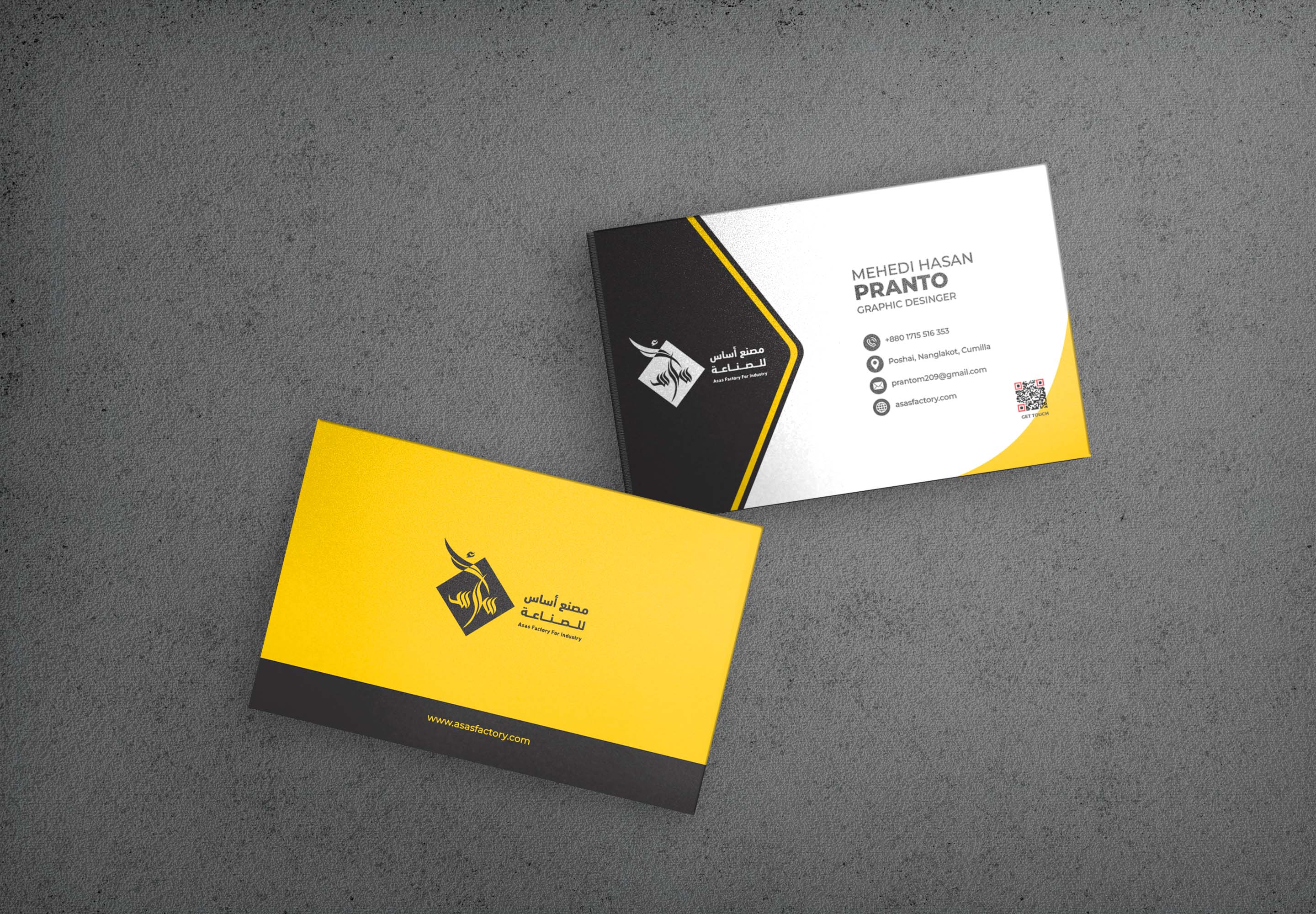 Professional Business Card Design for Asas Factory - Mehedi Hasan Pranto