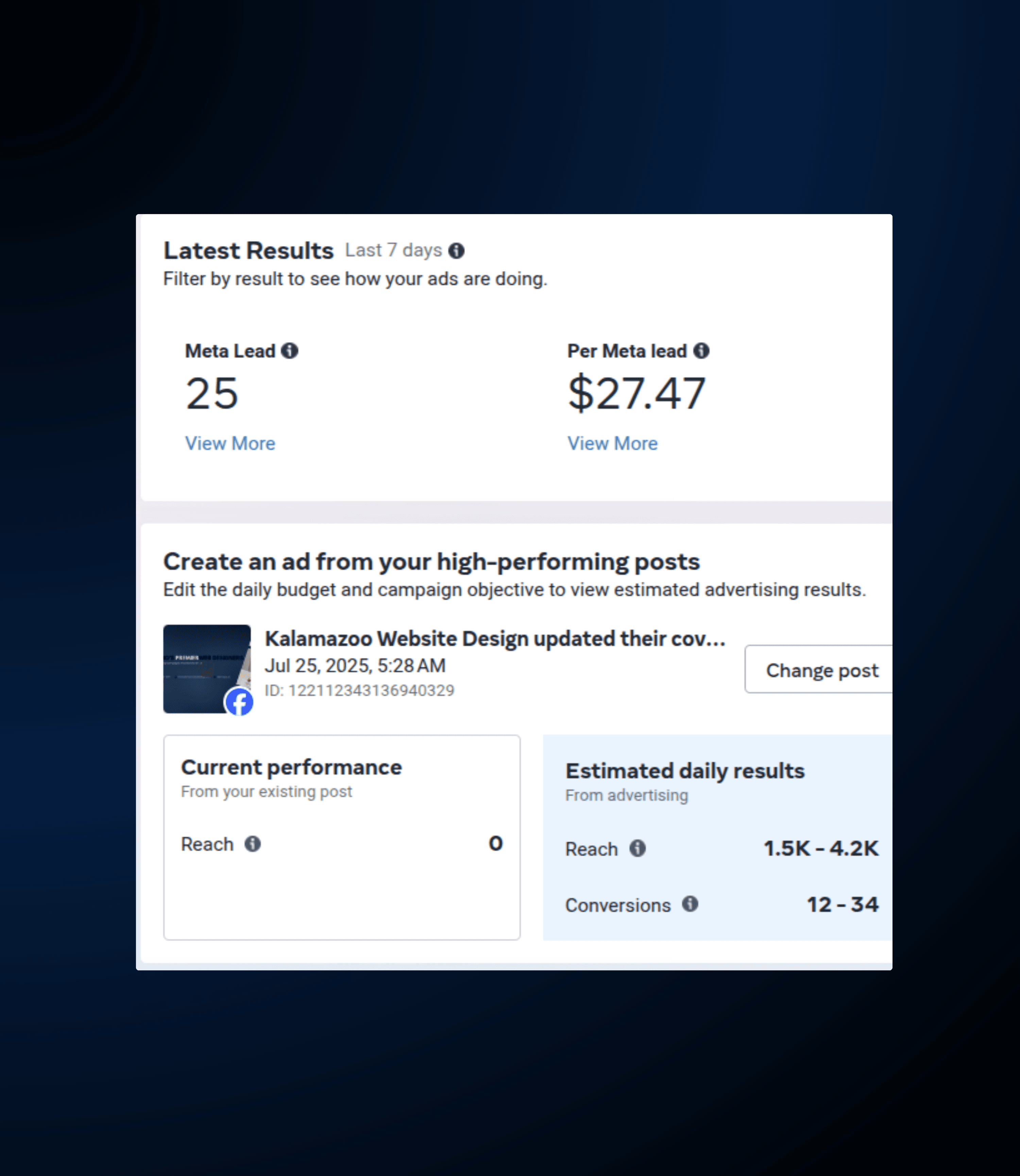 An credit card modal interface