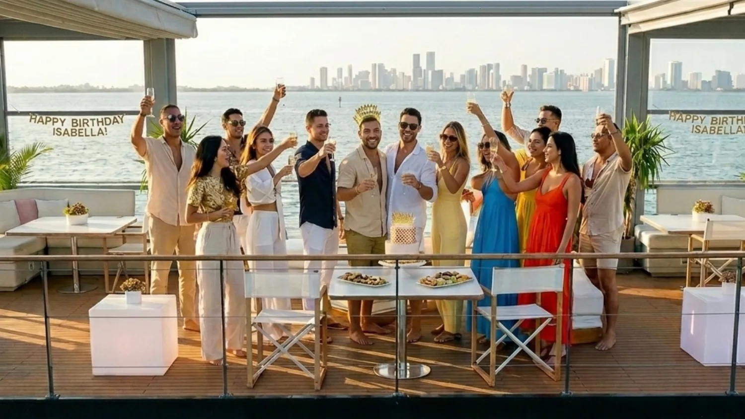 XOXO floating lounge eith decoration