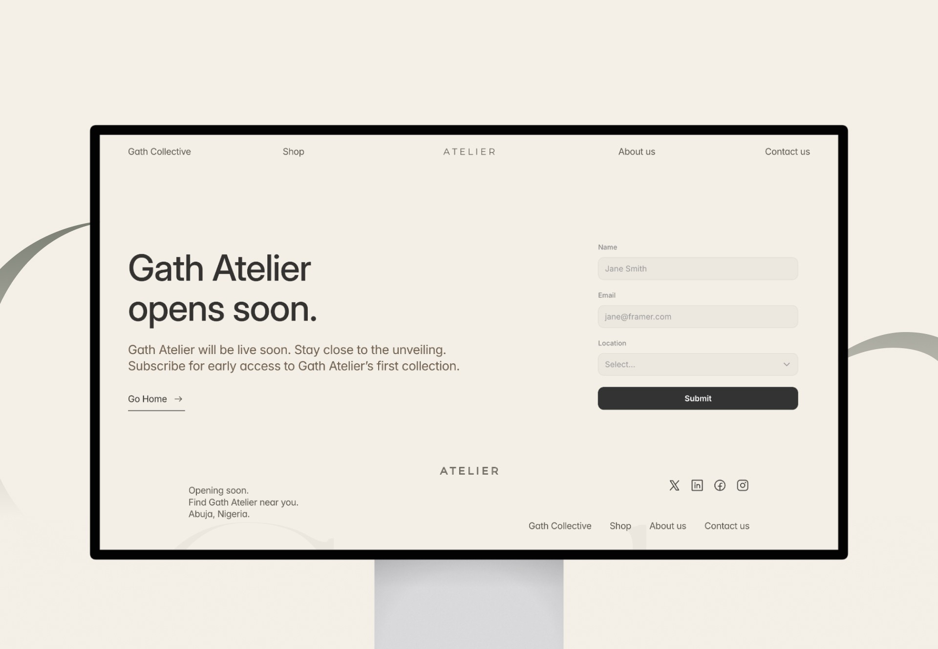 website-design-web-no-code-development-framer-jewellry-studio-nigeria