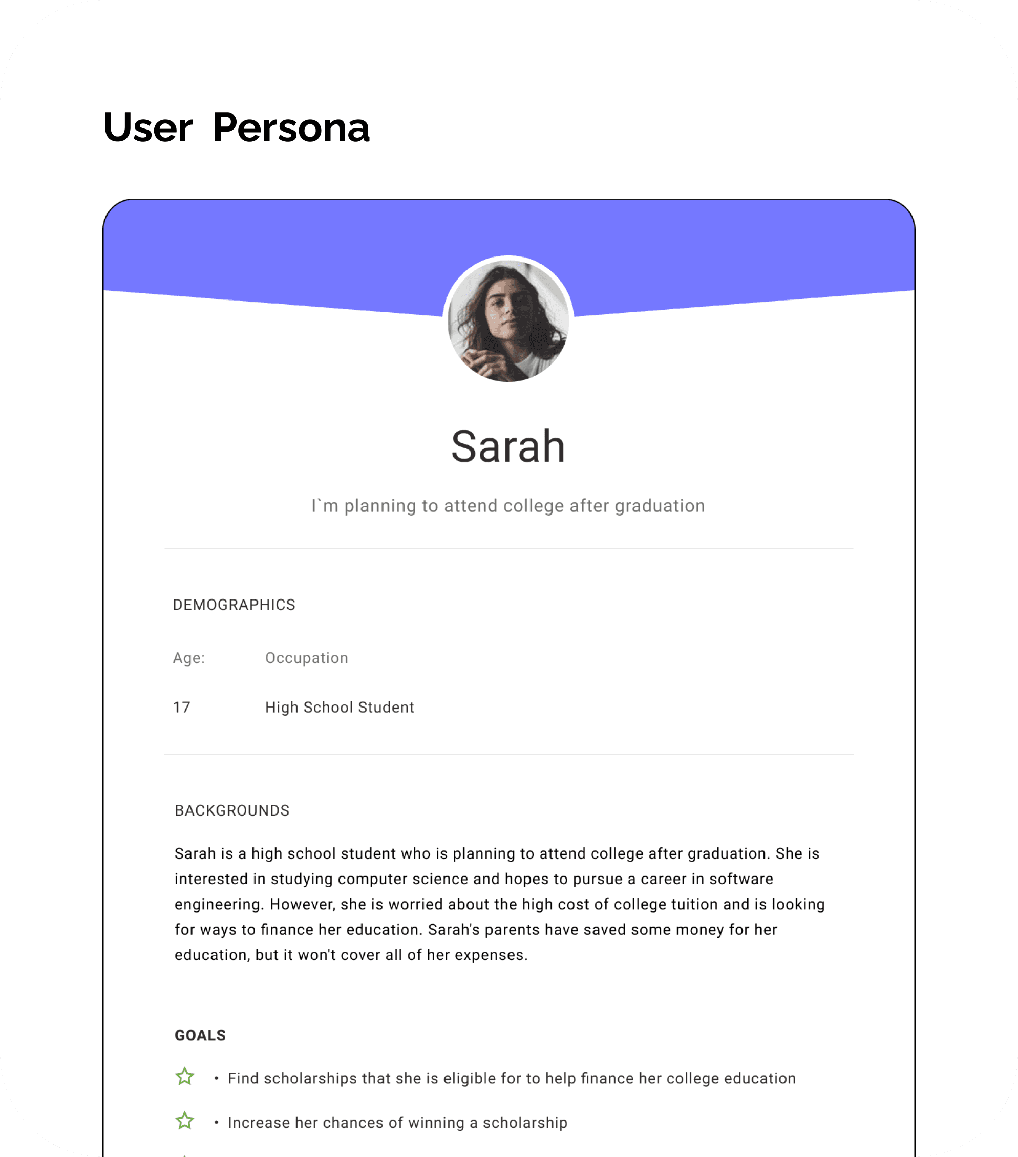 Picture of User Persona