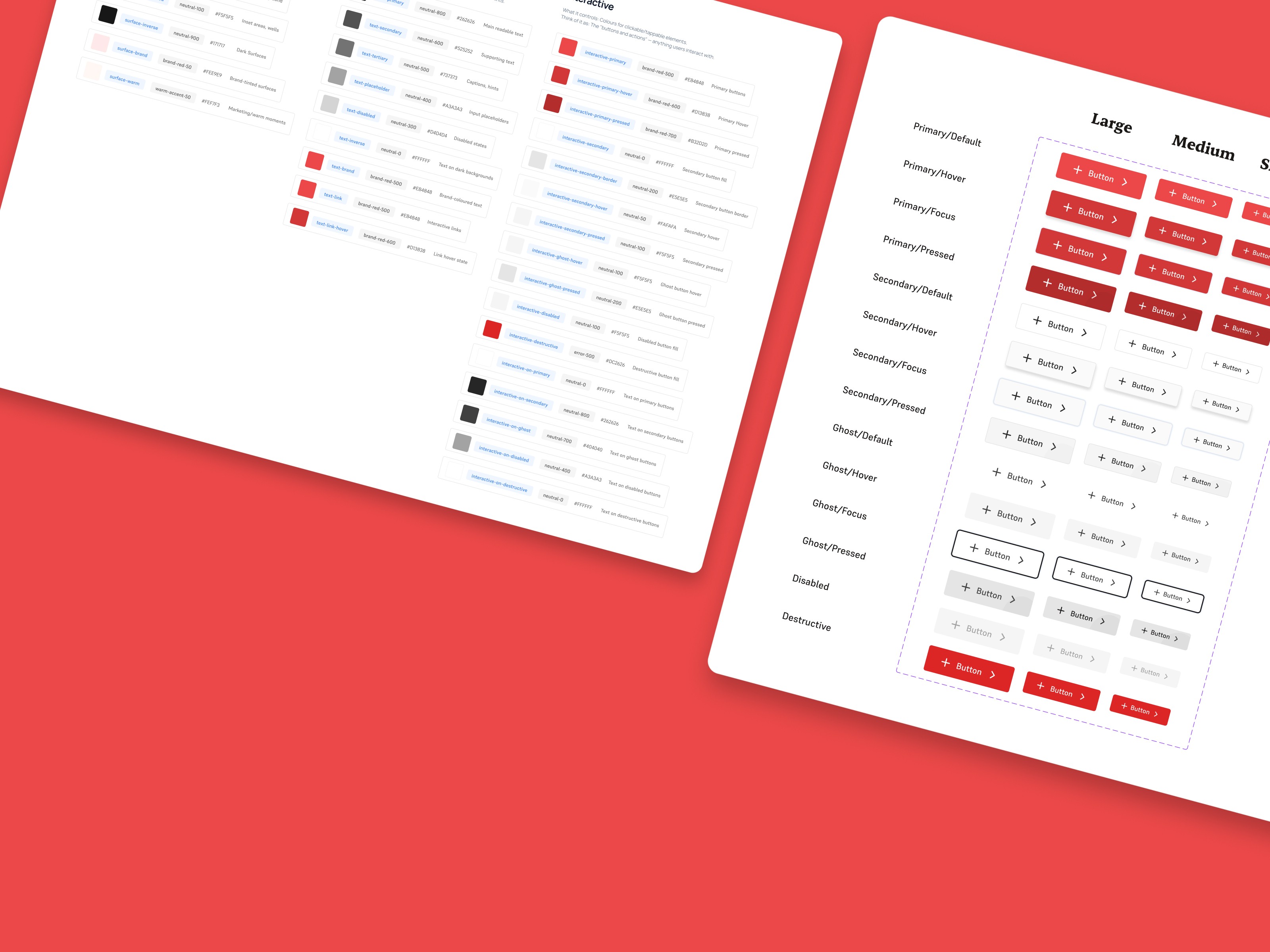 Design system dashboard displaying a unified component library, tokens, and guidelines for consistent product UI.