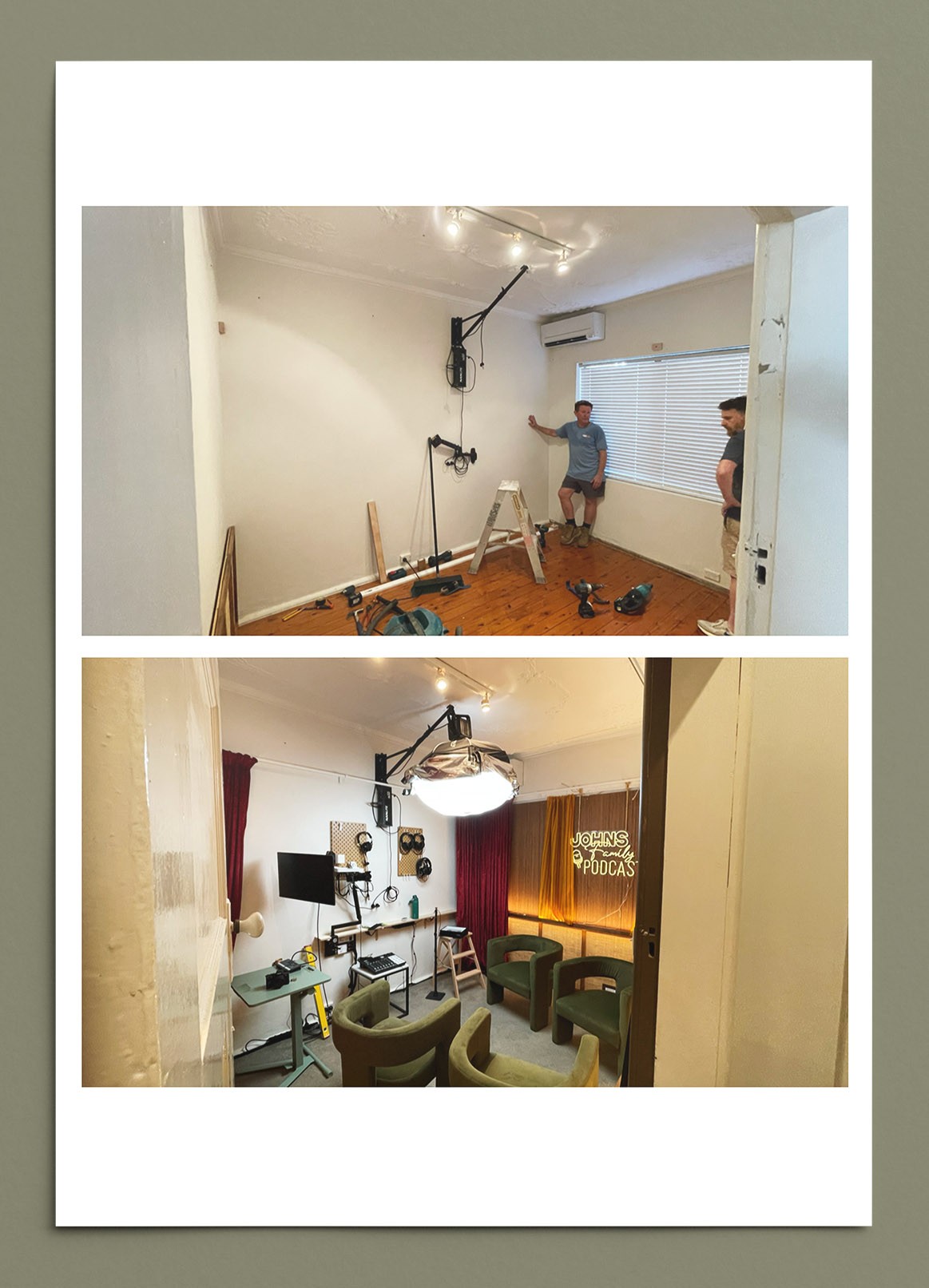 before and after build poster