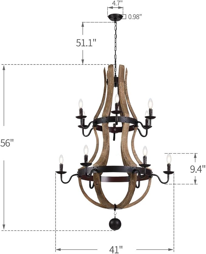 Stylish wine barrel chandelier that enhances home decor with its premium build and aesthetic.