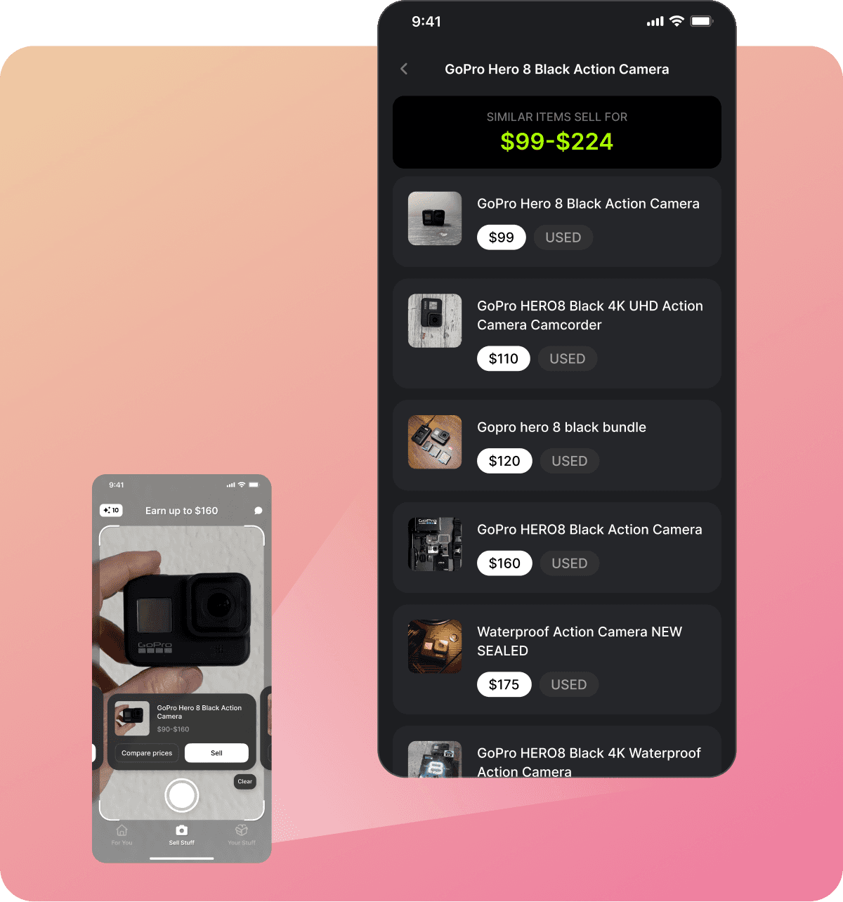 Check recently sold or active prices