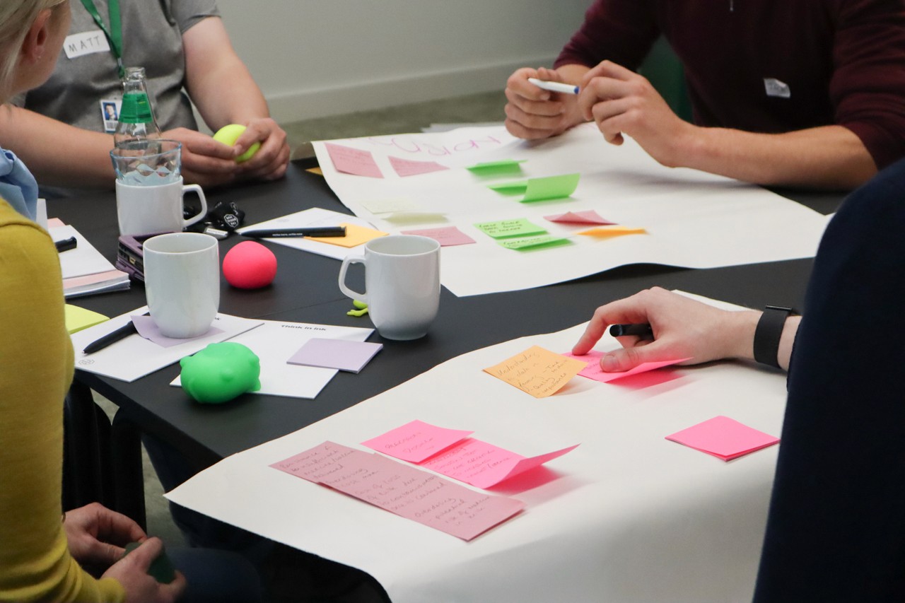 woman studying at desk