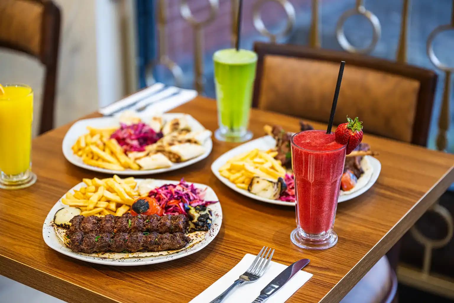 dining table in restaurant