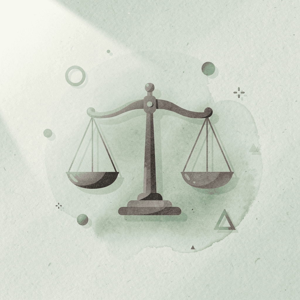 Scales of justice icon representing consumer claims platform