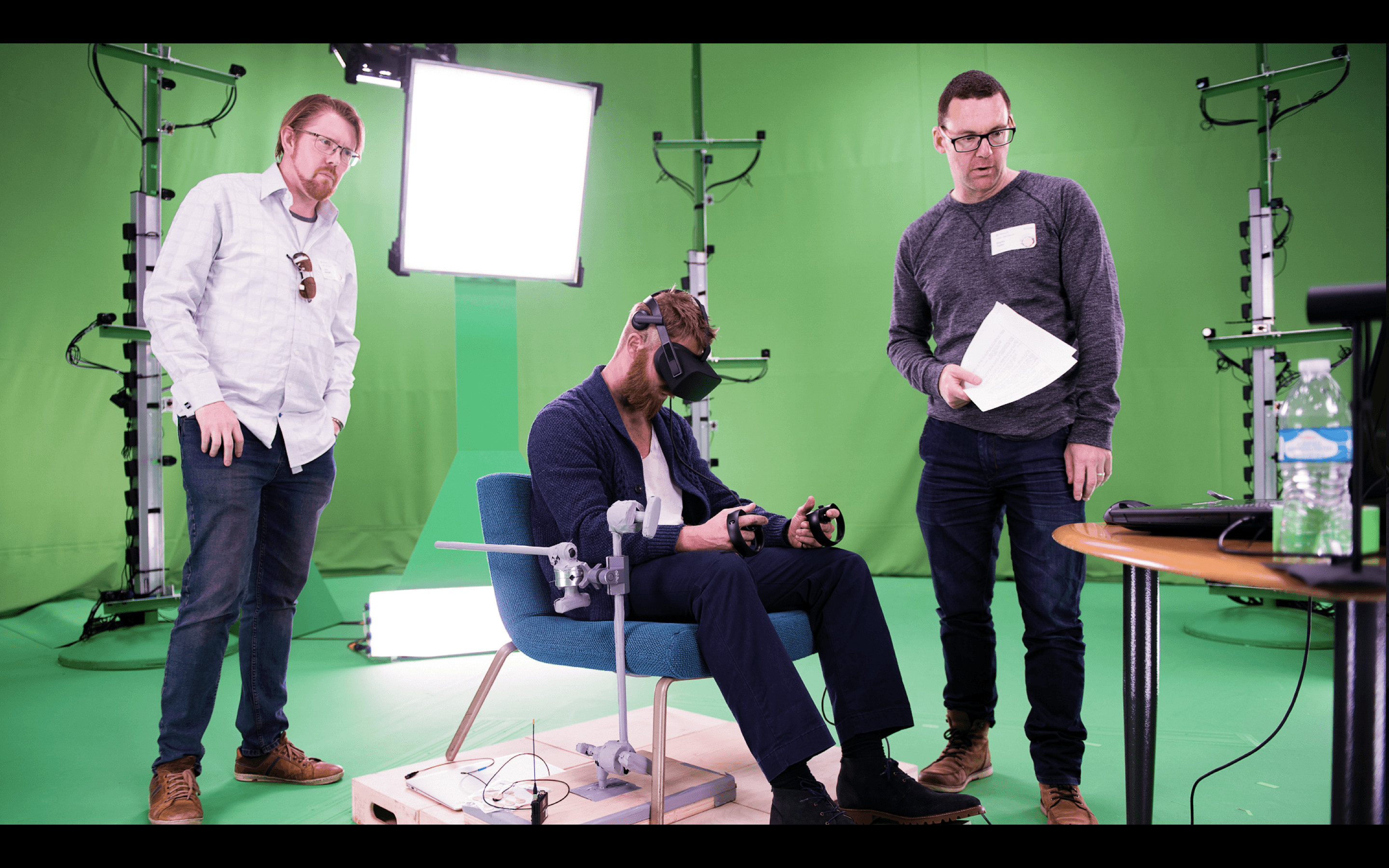 Directing on set of Microsoft's Volumetric Capture stage